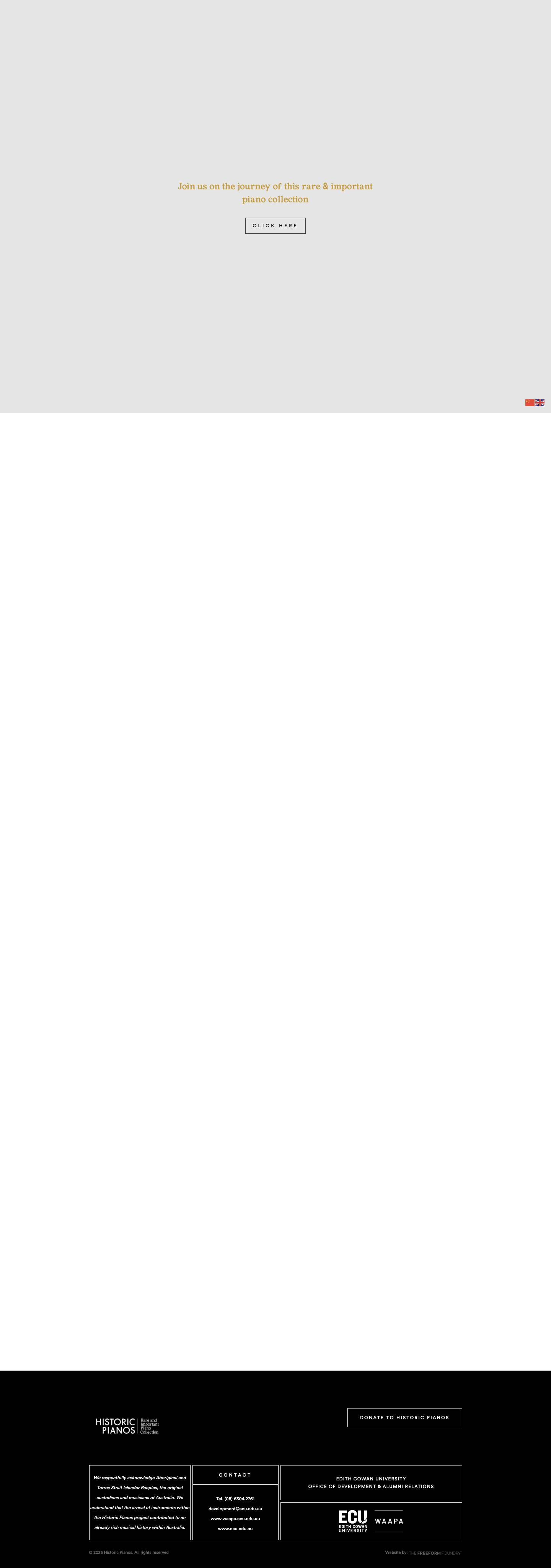 Welcome - Historic Pianos - Full Screenshot