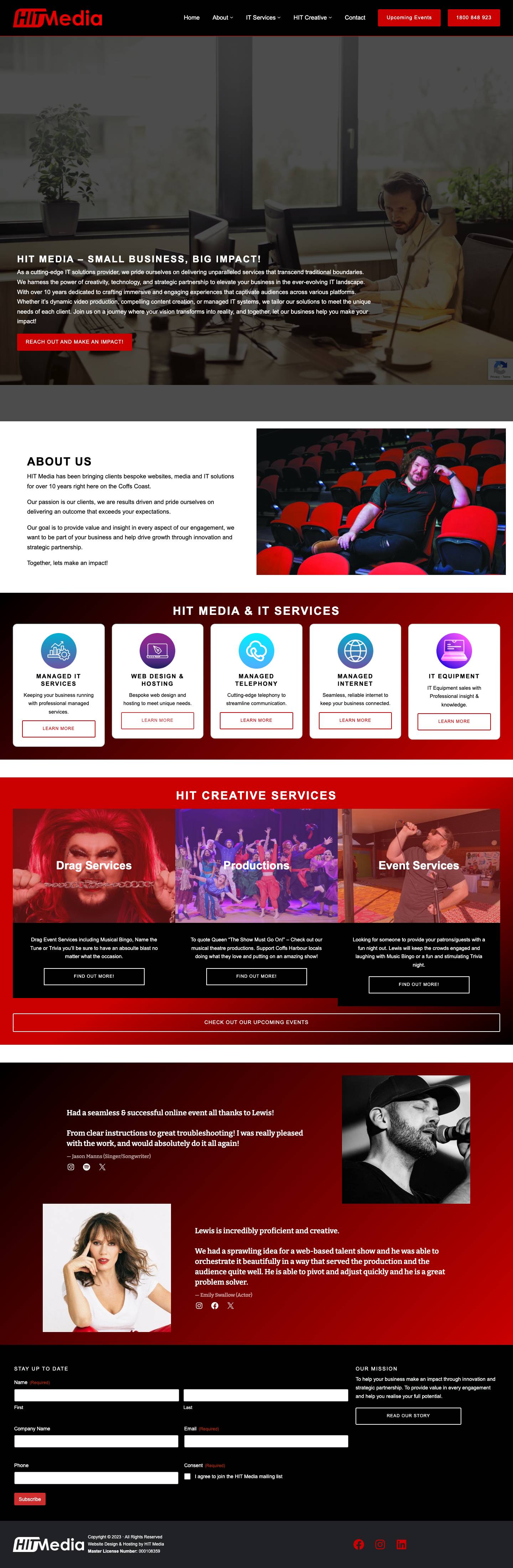 HIT Media - Business IT Support and Service in Coffs Harbour and Surrounds - Full Screenshot