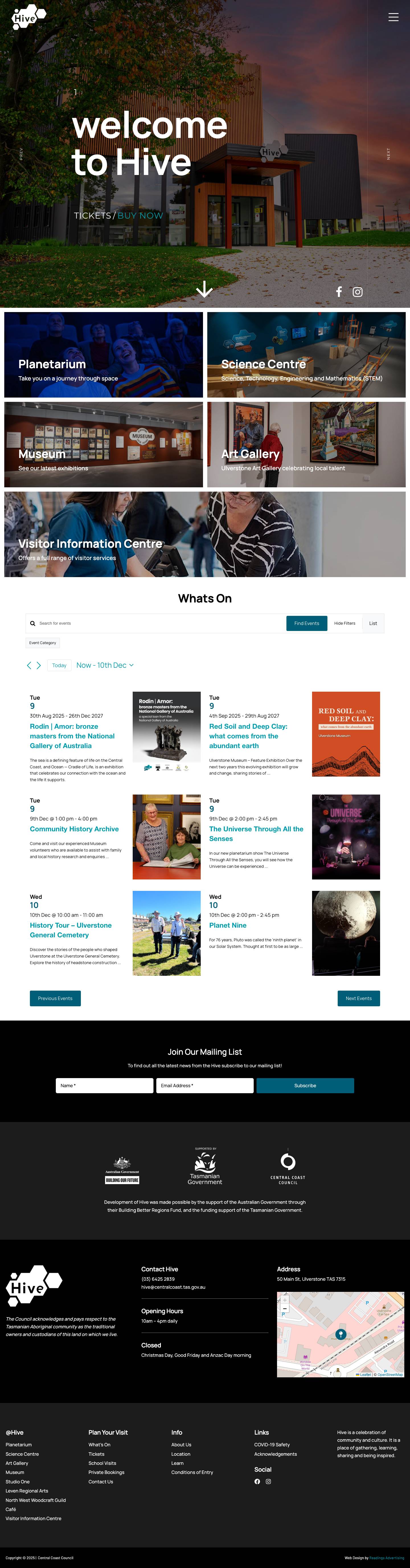 Home - Hive Tasmania - Full Screenshot