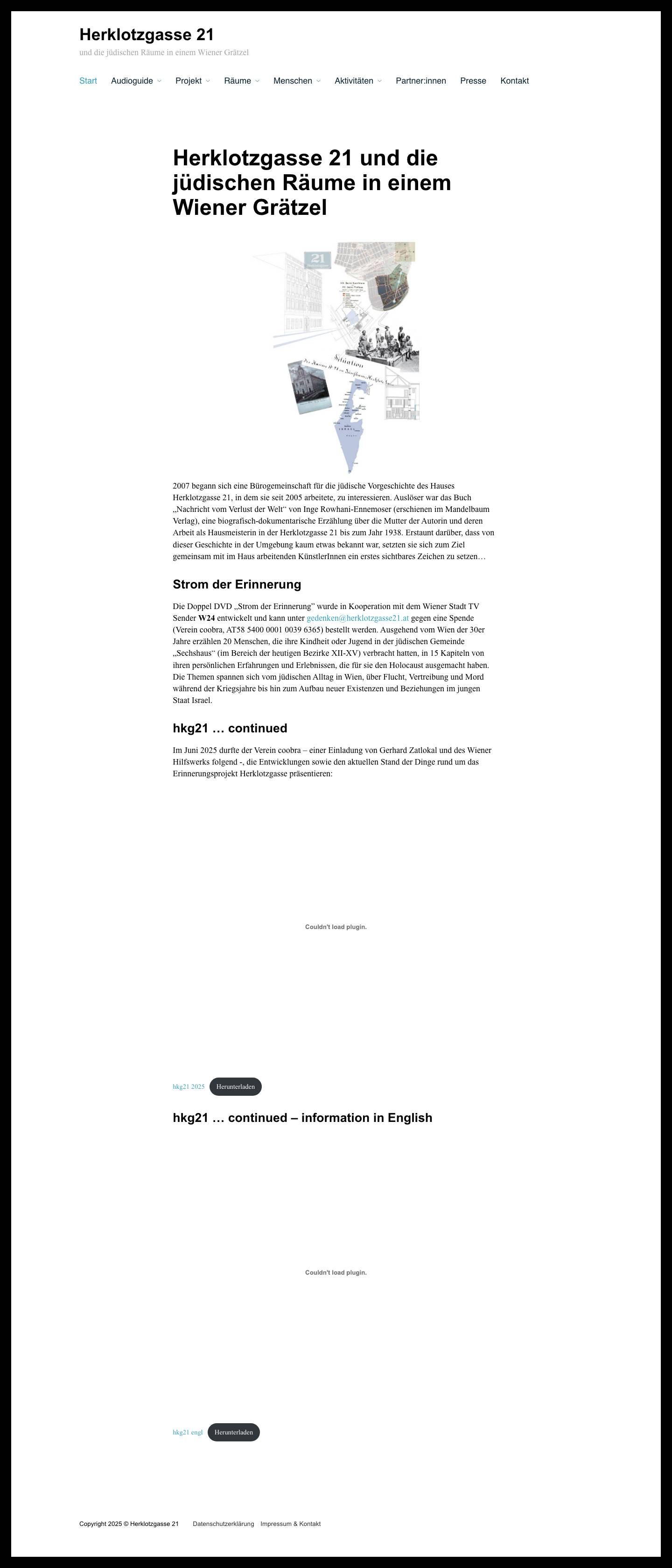 Herklotzgasse 21 und die jüdischen Räume in einem Wiener Grätzel - Herklotzgasse 21 - Full Screenshot