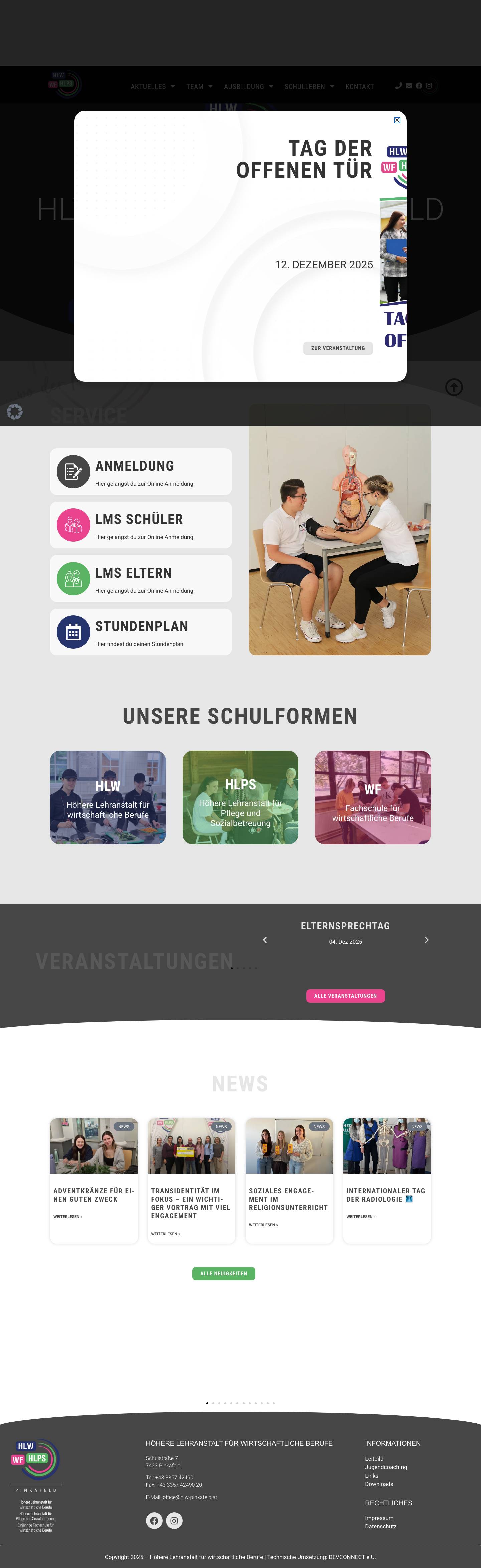 Home - Höhere Lehranstalt für wirtschaftliche Berufe - Full Screenshot