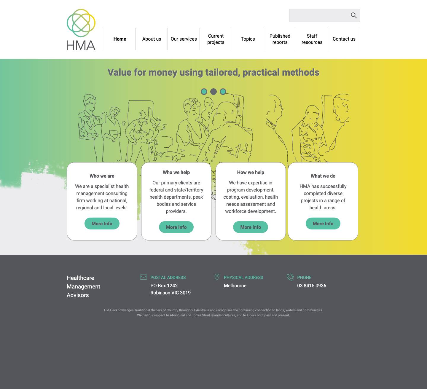 Home - HMA - Healthcare Management Advisors - Full Screenshot