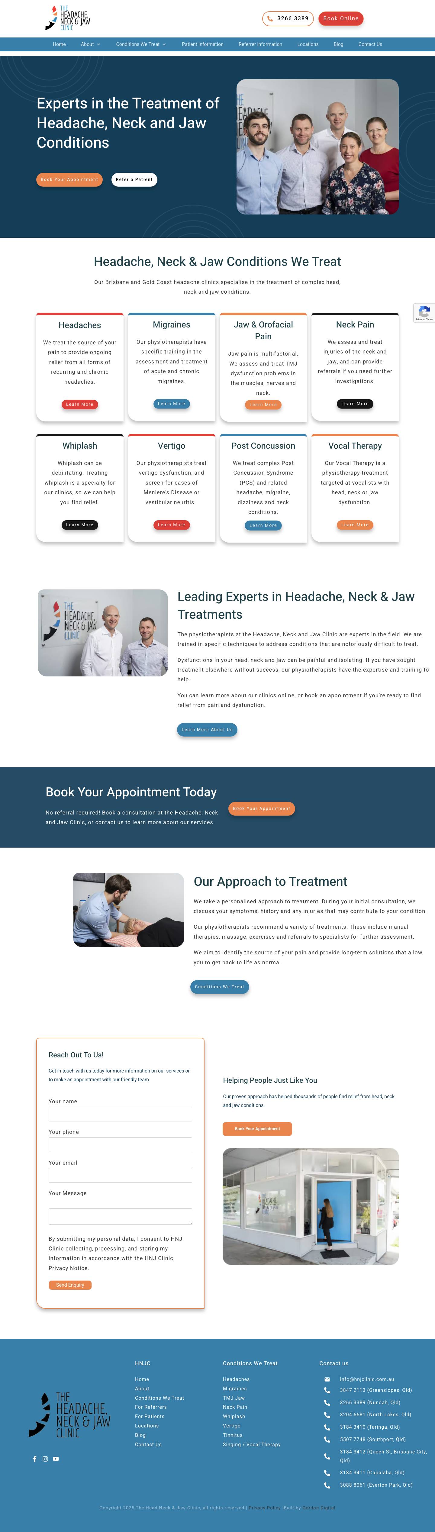 The Headache, Neck and Jaw Clinic | Expert Physiotherapists - Full Screenshot