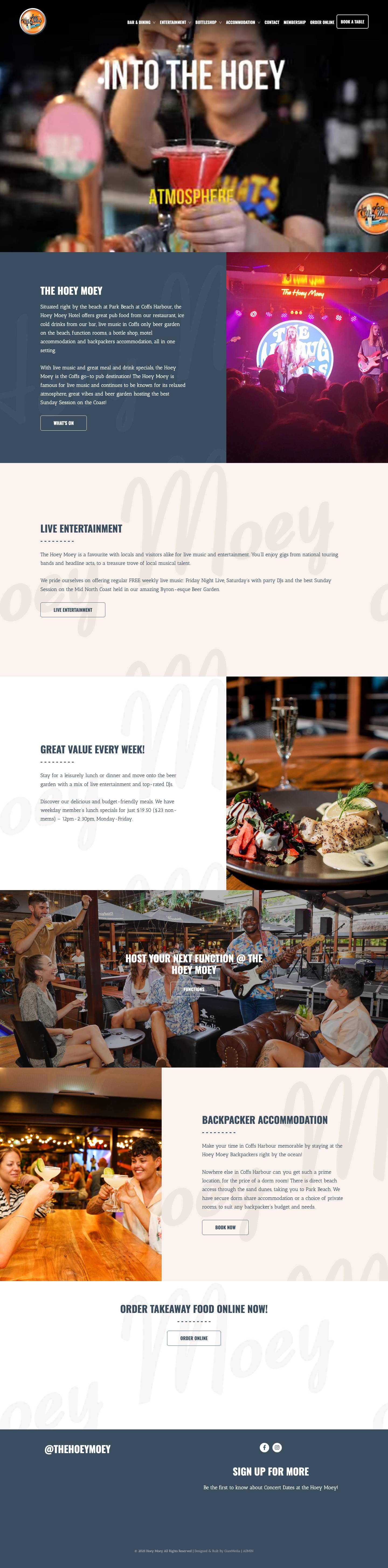 The Iconic Pub In Coffs Harbour | Hoey Moey - Full Screenshot