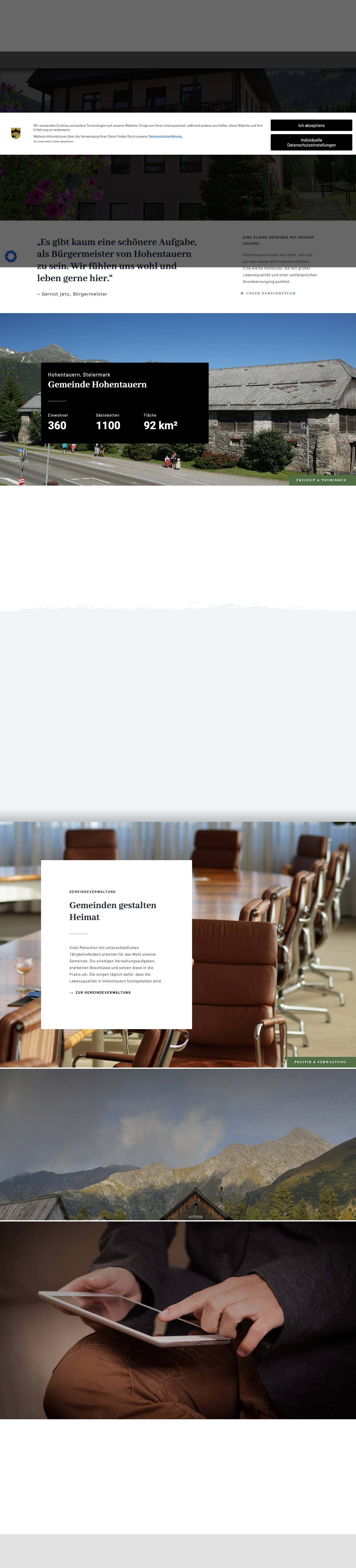 Startseite - Gemeinde Hohentauern - Full Screenshot