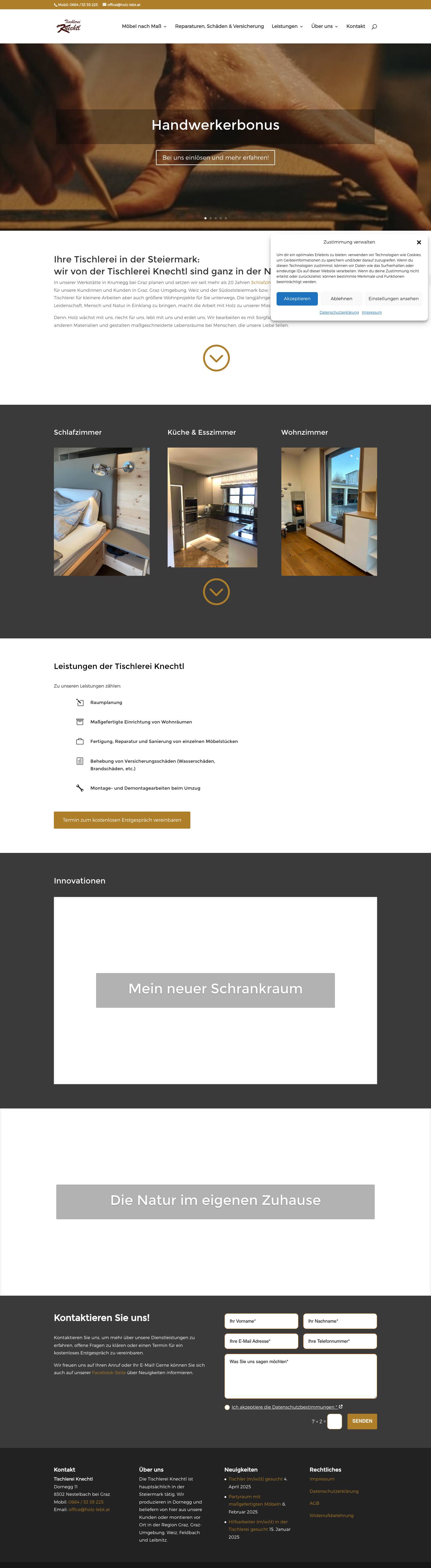 Tischlerei Knechtl - Tischlerei Knechtl - Full Screenshot