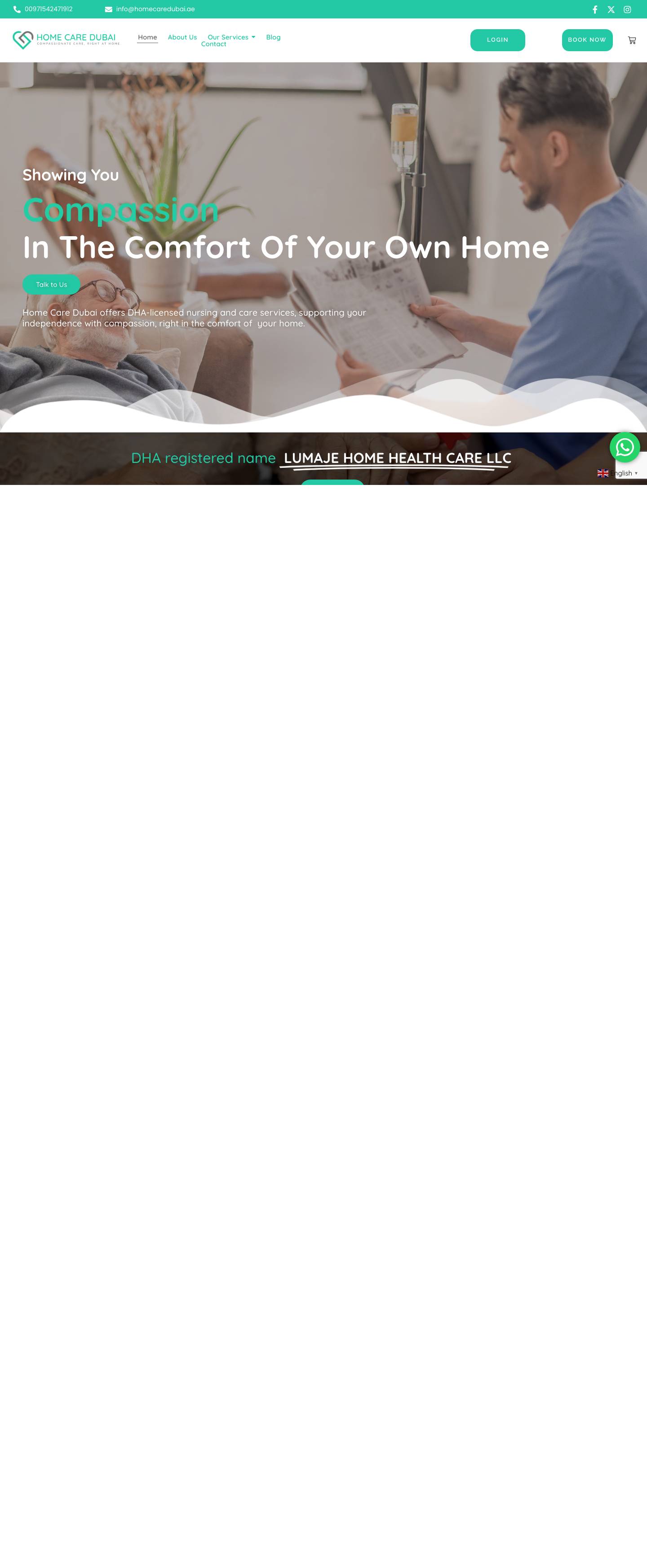 Home Care Dubai - Lumaje Home Health Care LLC - Full Screenshot