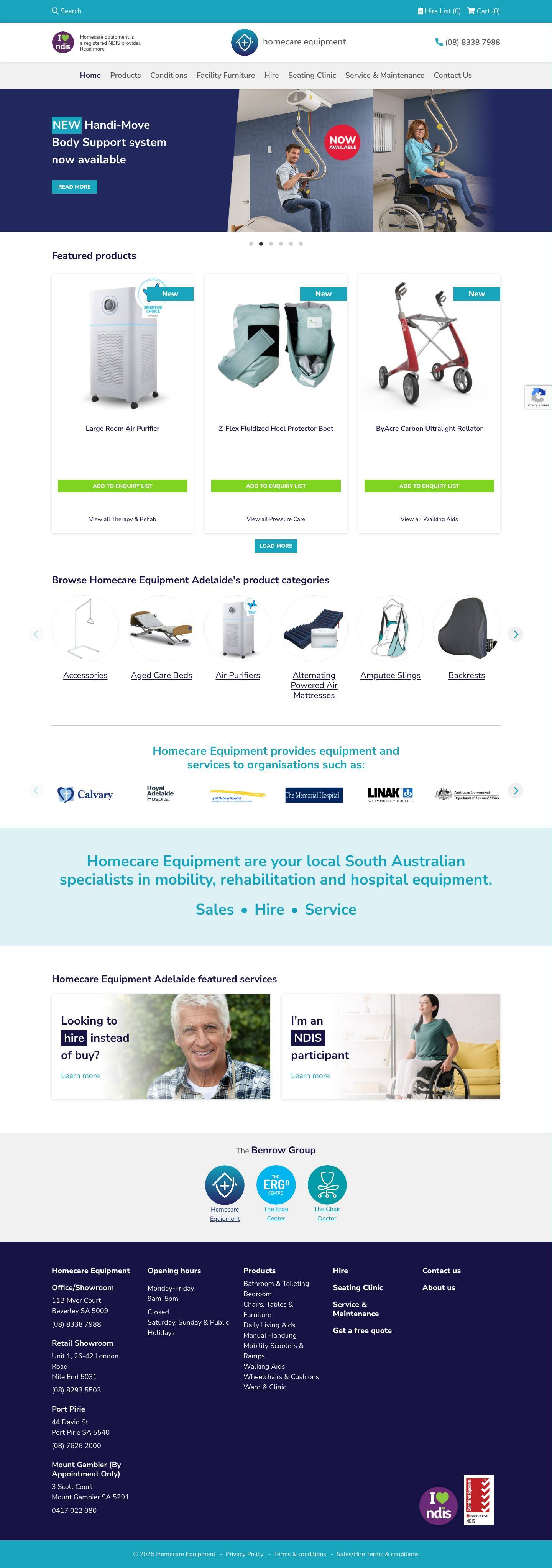 Mobility & Walking Aids in Adelaide | Elderly Medical | Home Equipment SAMobility & Walking Aids in Adelaide | Elderly Medical | Home Equipment SA - Full Screenshot