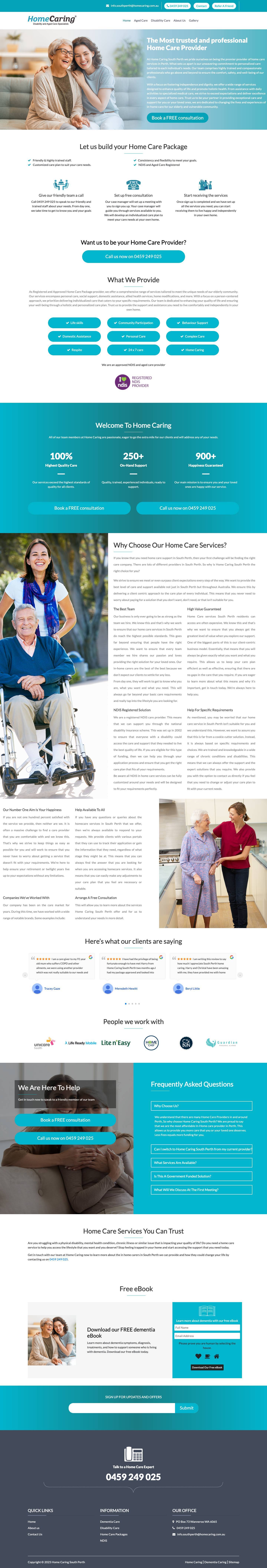 Home Care Services South Perth – Home Caring South Perthbook - Full Screenshot