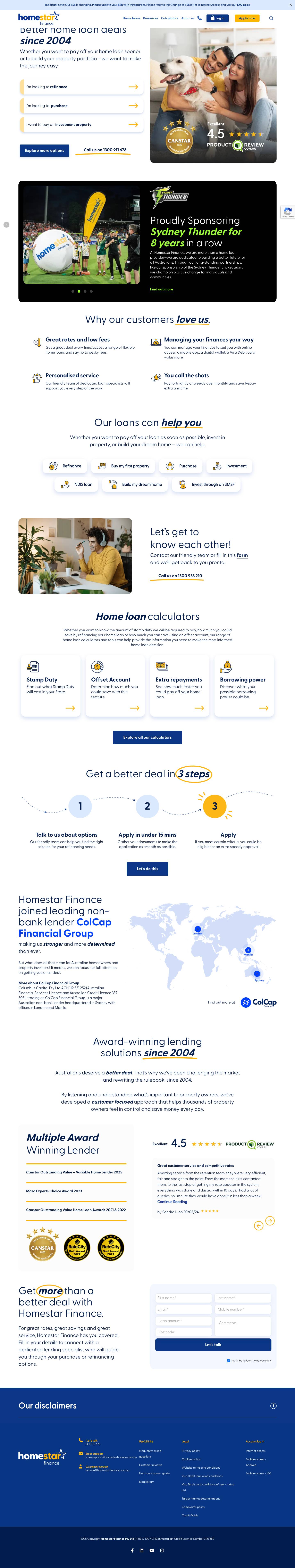 Competitive Home Loans in Australia, Expert Mortgage Lenders - Full Screenshot