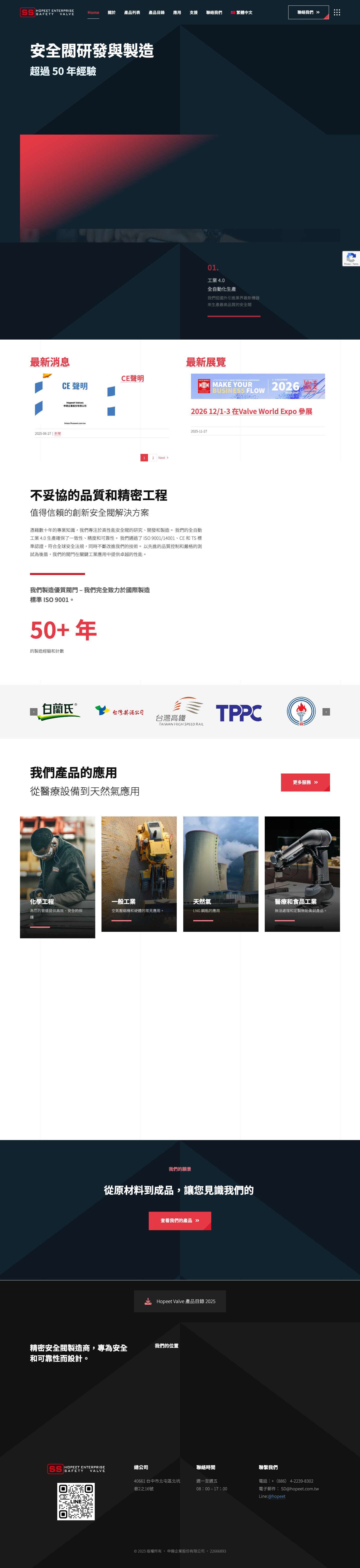 Home - Hopeet Safety Valves - Full Screenshot