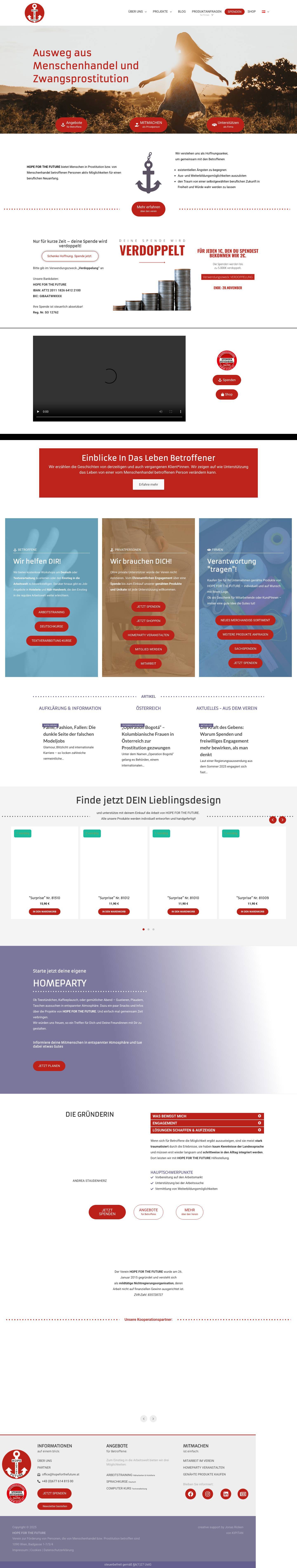 Startseite - Hope for the Future - Full Screenshot