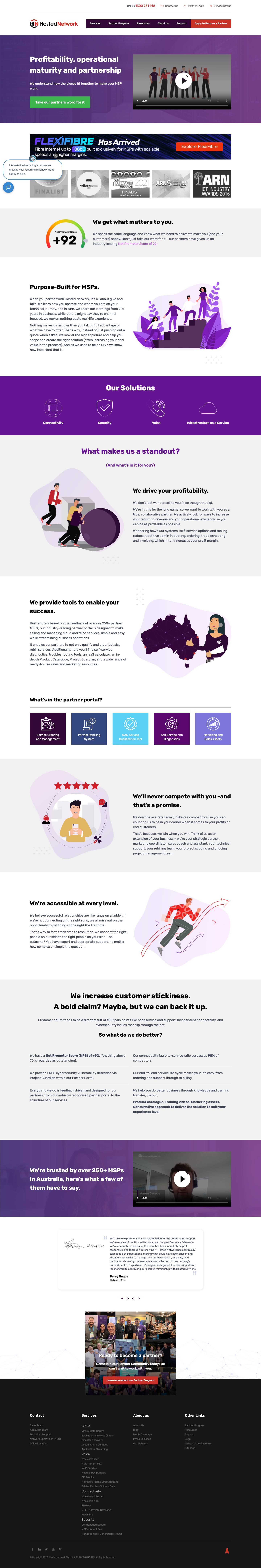 Wholesale Cloud and Telco for Aussie MSPs - Hosted Network - Full Screenshot