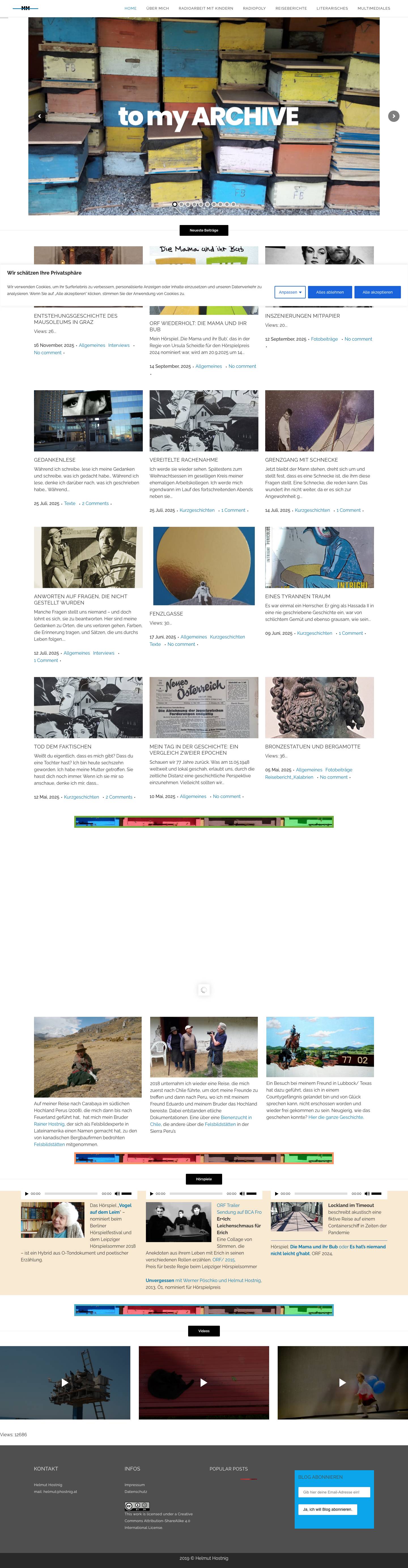 Home | Reiseberichte, Texte, Gedichte, Multimeldiales - Full Screenshot