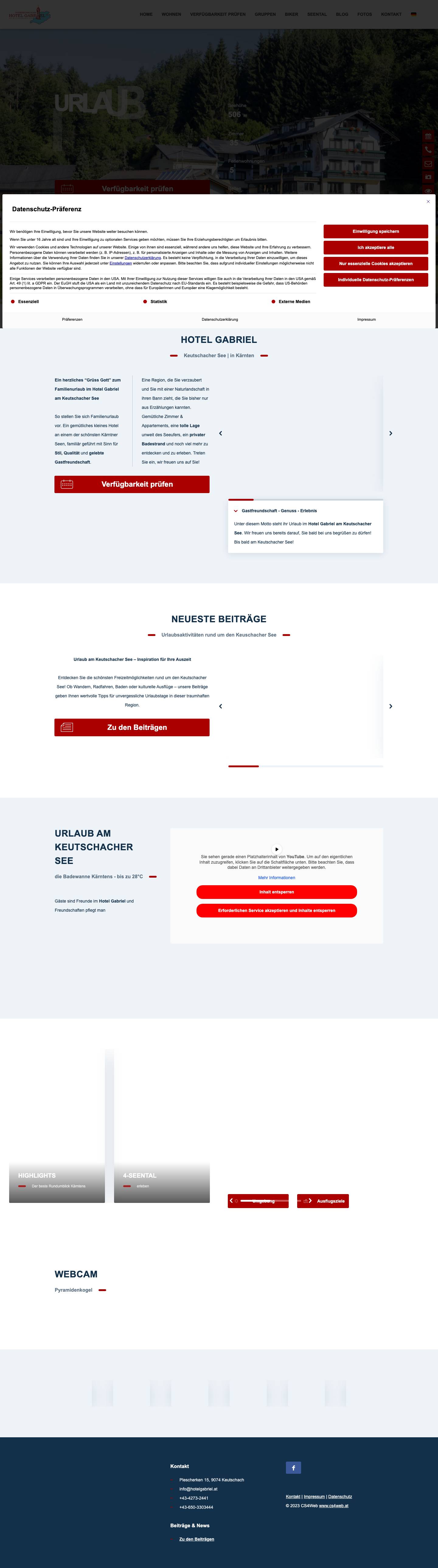 Hotel Gabriel – am Keutschacher See - Full Screenshot