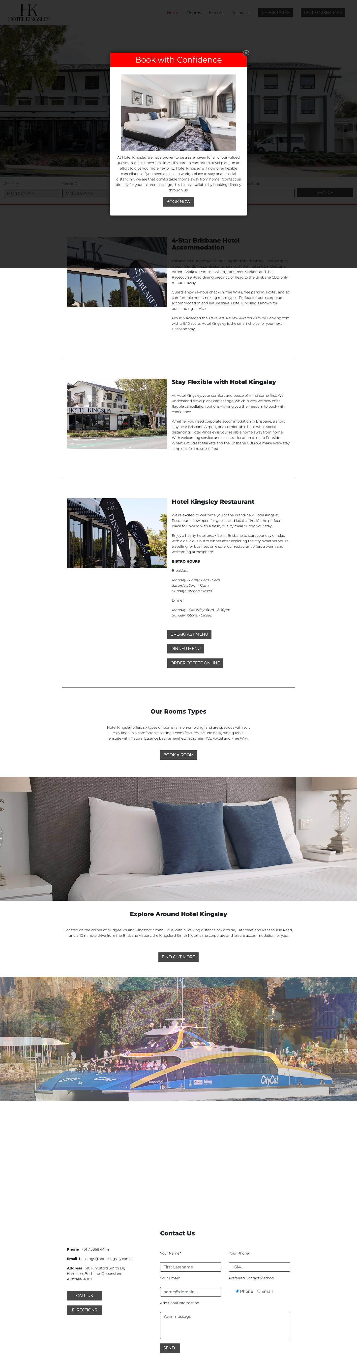 Hotel Kingsley - Your Friendly 4-star Accommodation - Full Screenshot