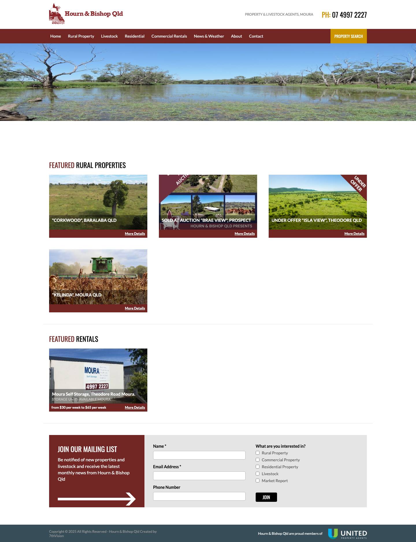 Hourn & Bishop Qld - Property & Livestock Agents, Moura - Full Screenshot
