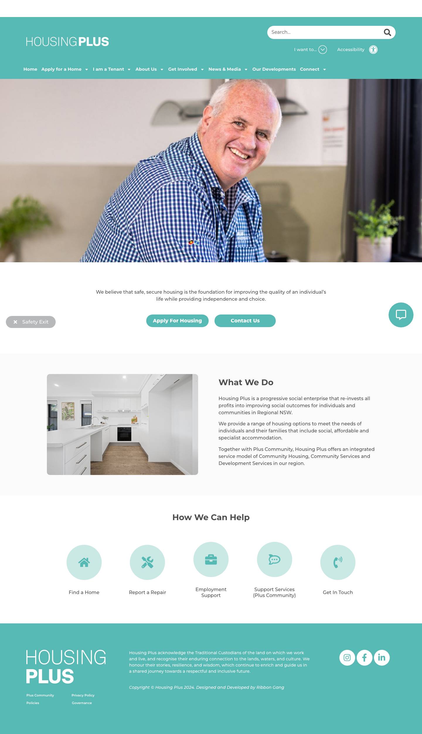 Home | Housing Plus - Full Screenshot