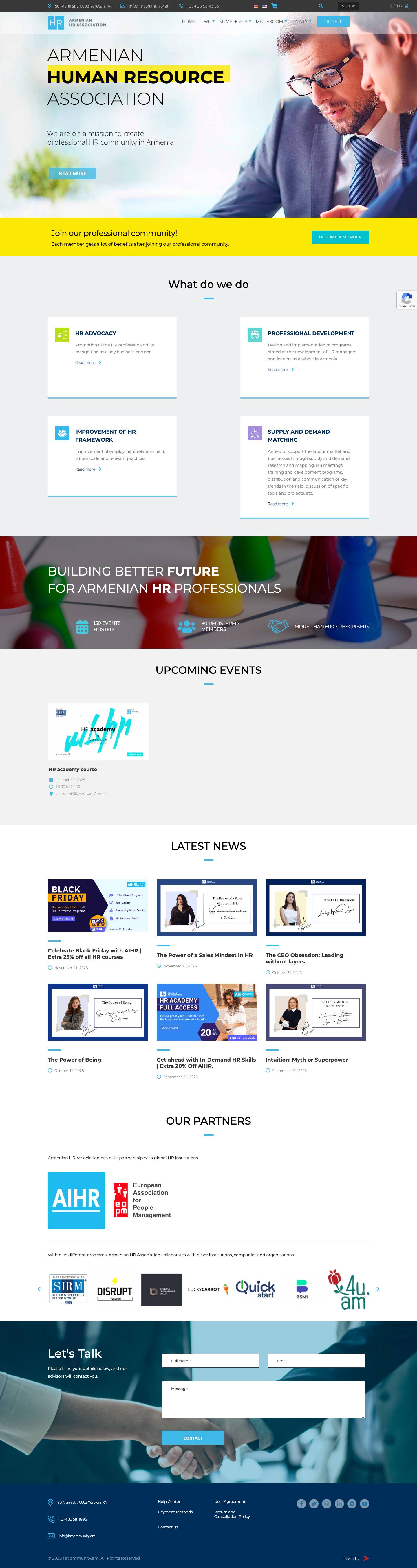 Home - Armenian HR Community - Full Screenshot