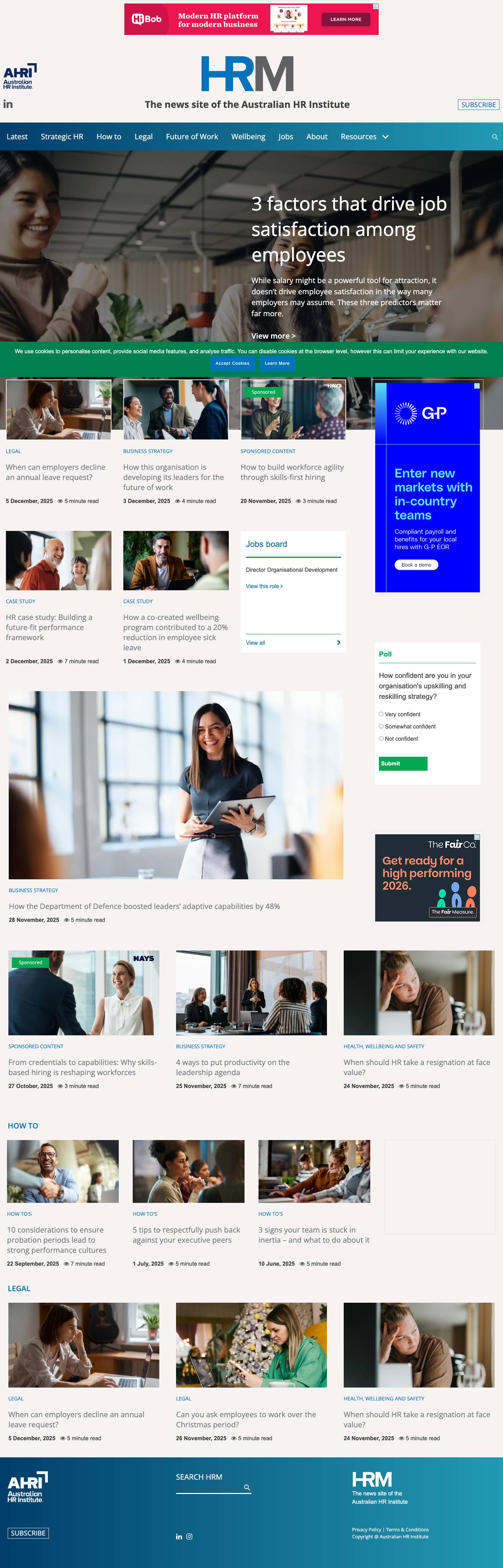 HRM online - Your HR news site - Full Screenshot
