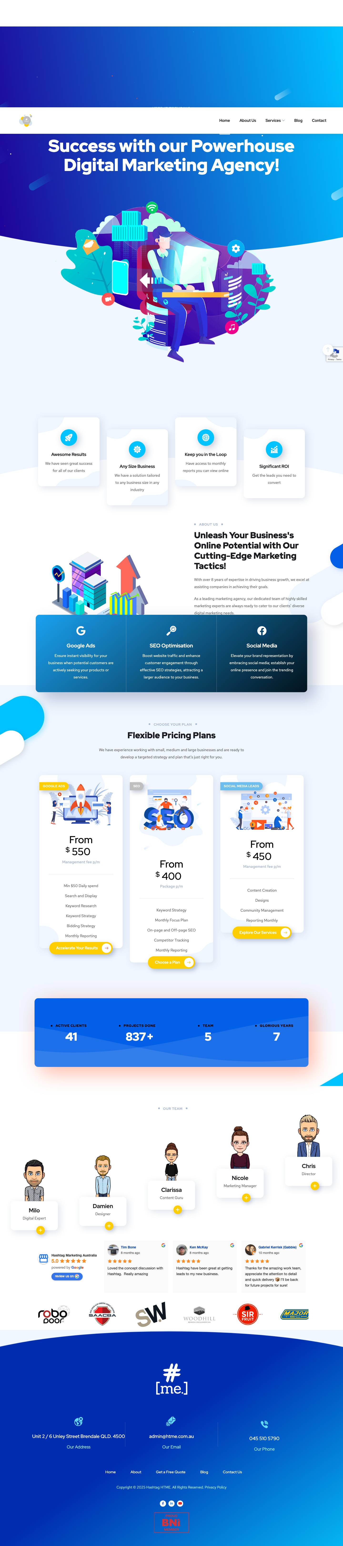 Home - Hashtag HTME - Full Screenshot