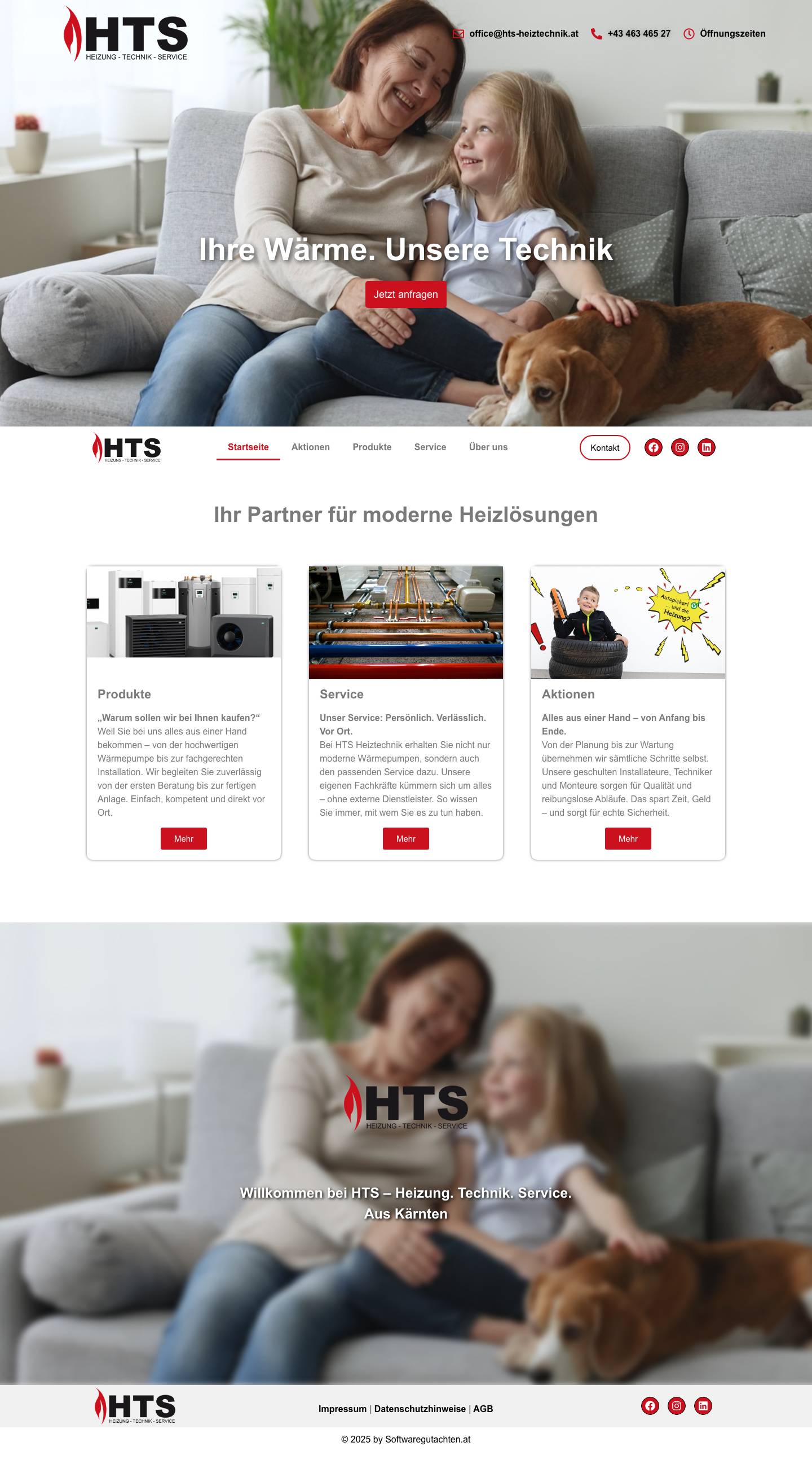 Startseite - HTS - Full Screenshot