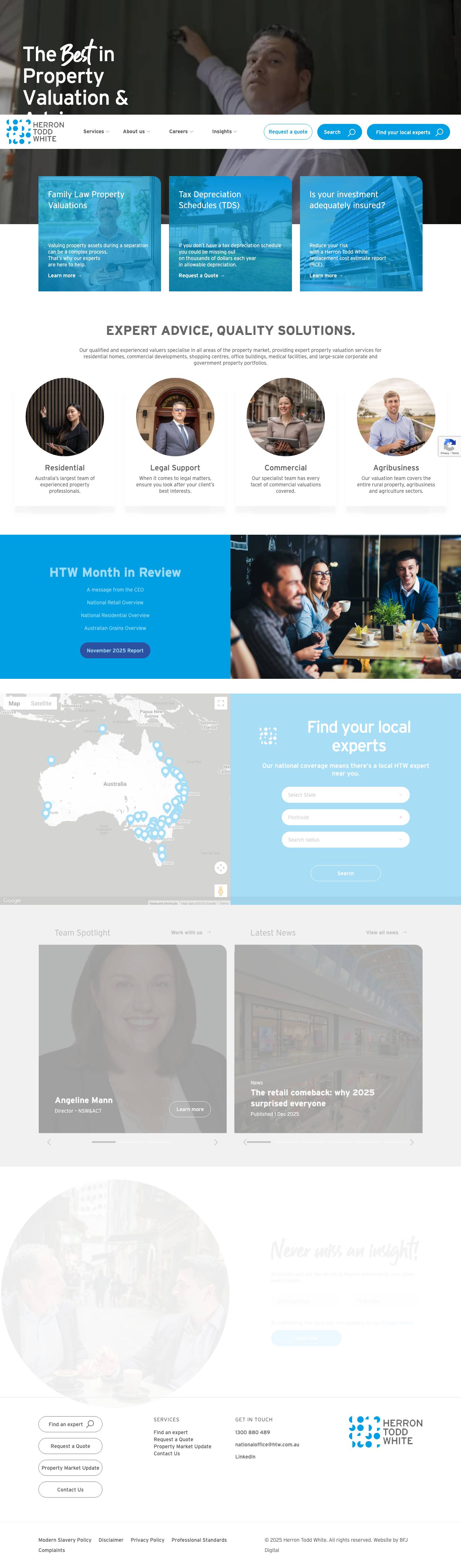 Herron Todd White | Trusted Property Valuation & Advisory Solutions - Full Screenshot