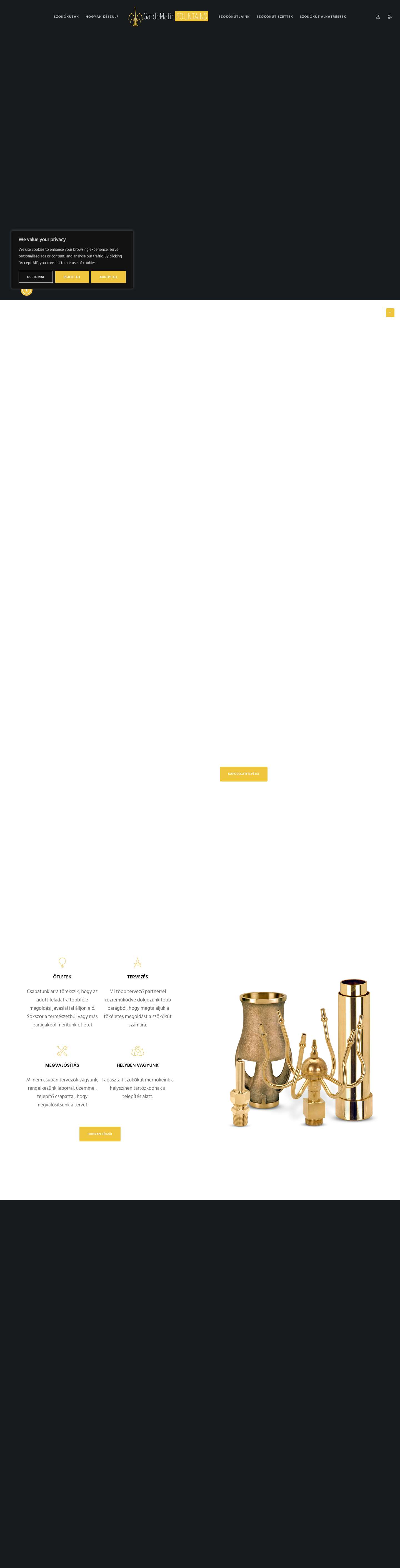 GardeMatic FOUNTAINS · Szökőkút tervezés, fejlesztés és megvalósítás - Full Screenshot