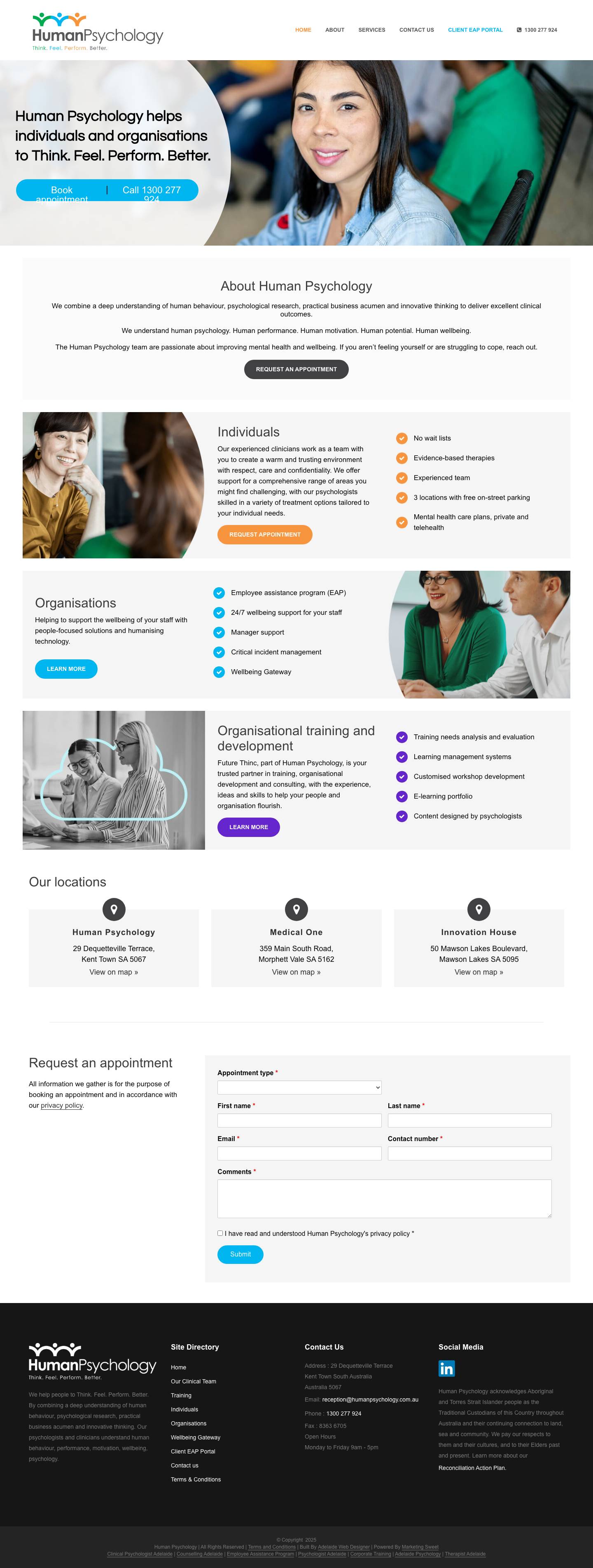 Home - Human Psychology - Full Screenshot