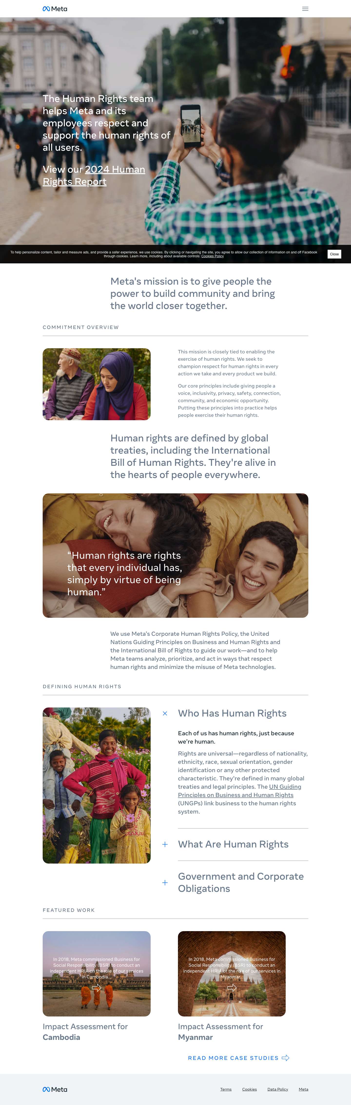 Homepage - Human Rights - Full Screenshot