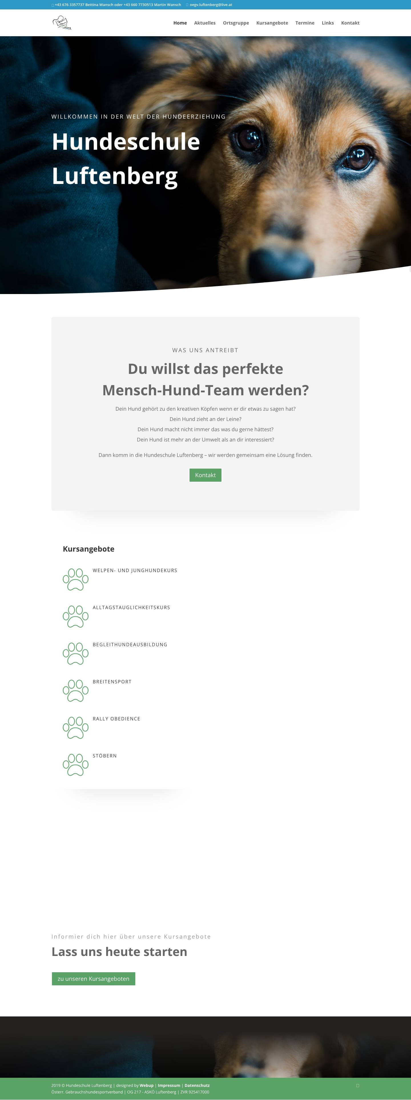 Hundeschule Luftenberg | - Full Screenshot
