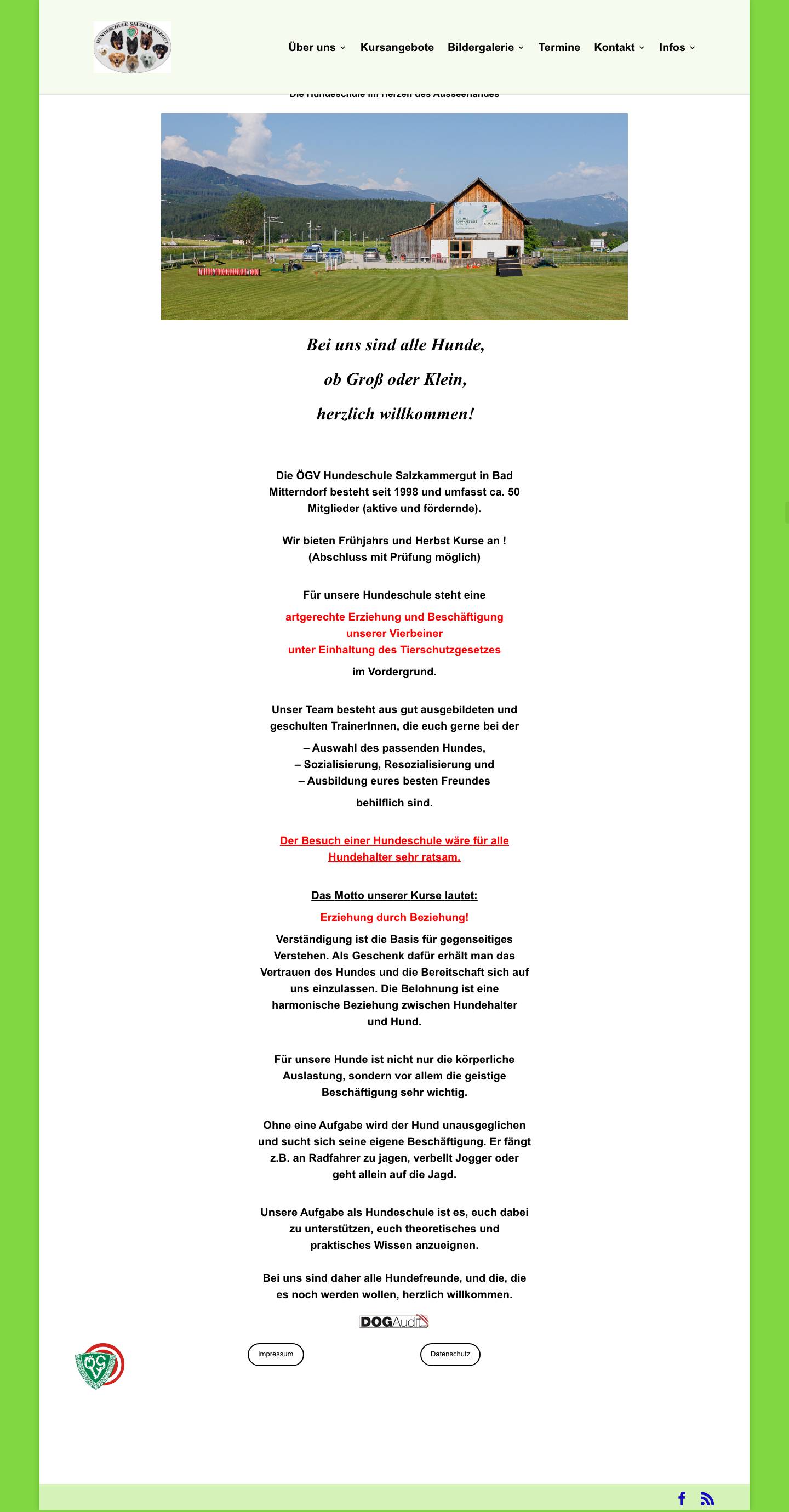 ÖGV Salzkammergut/die Hundeschule im Herzen des Ausseerlandes | Hundeschule Salzkammergut - Full Screenshot