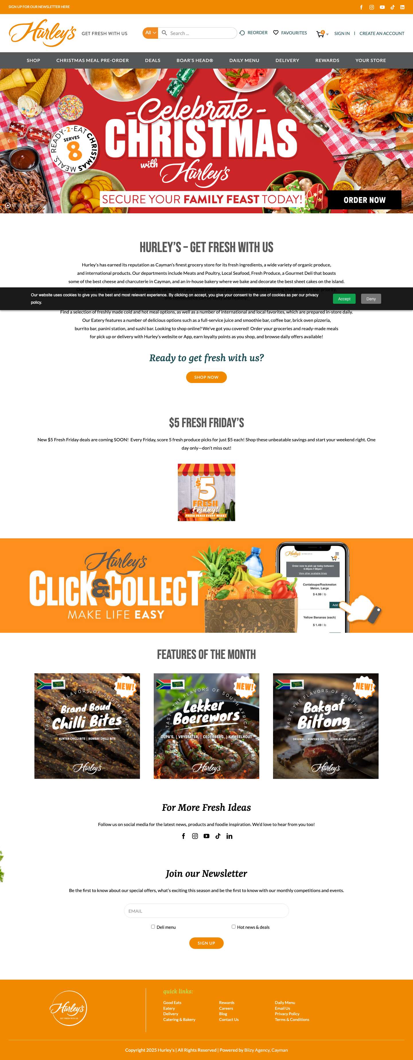 Hurley’s - Get Fresh With Us | Cayman Islands Grocery Store - Full Screenshot