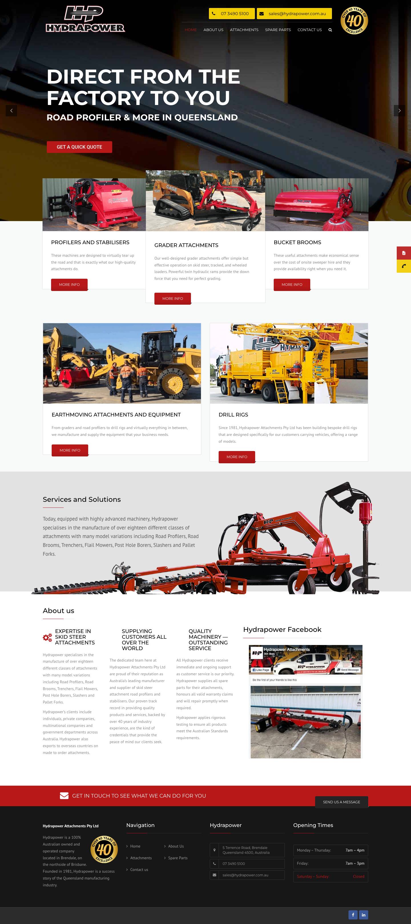 Hydrapower — Proudly Australian Owned and Operated - Full Screenshot