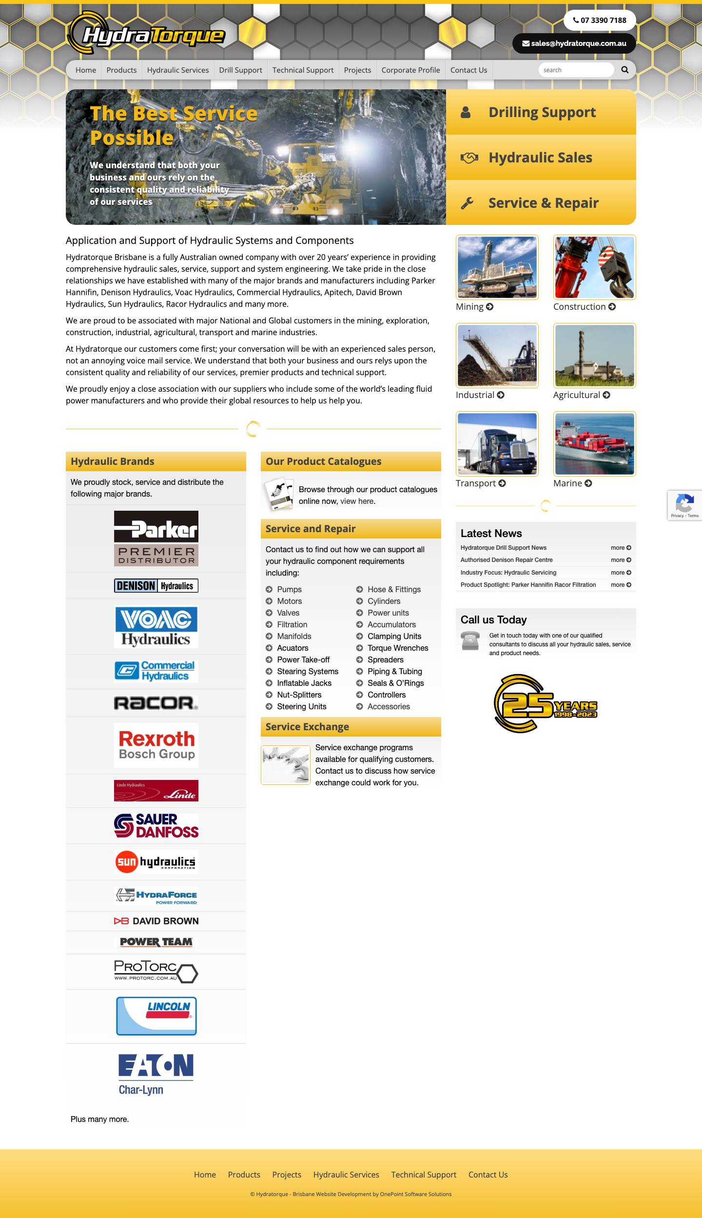 Hydratorque - Hydraulic Equipment & Supplies QLD Australia - Full Screenshot