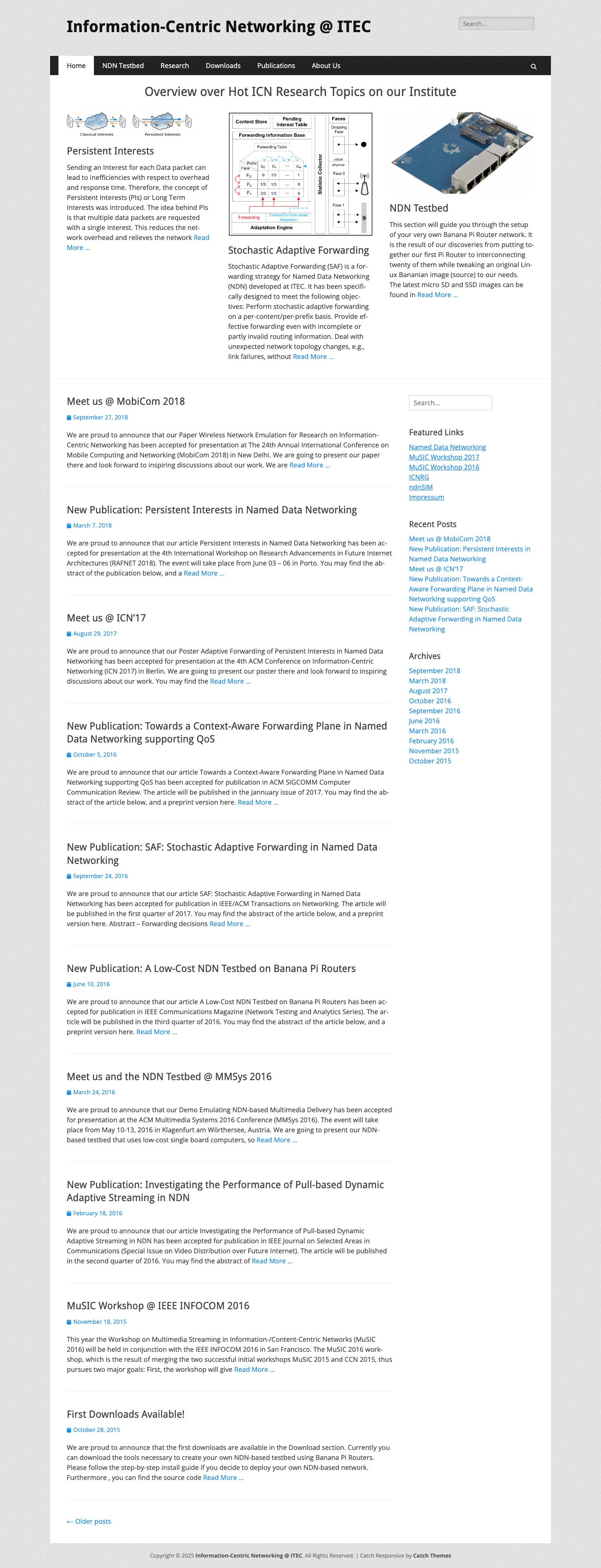 Information-Centric Networking @ ITEC - Full Screenshot