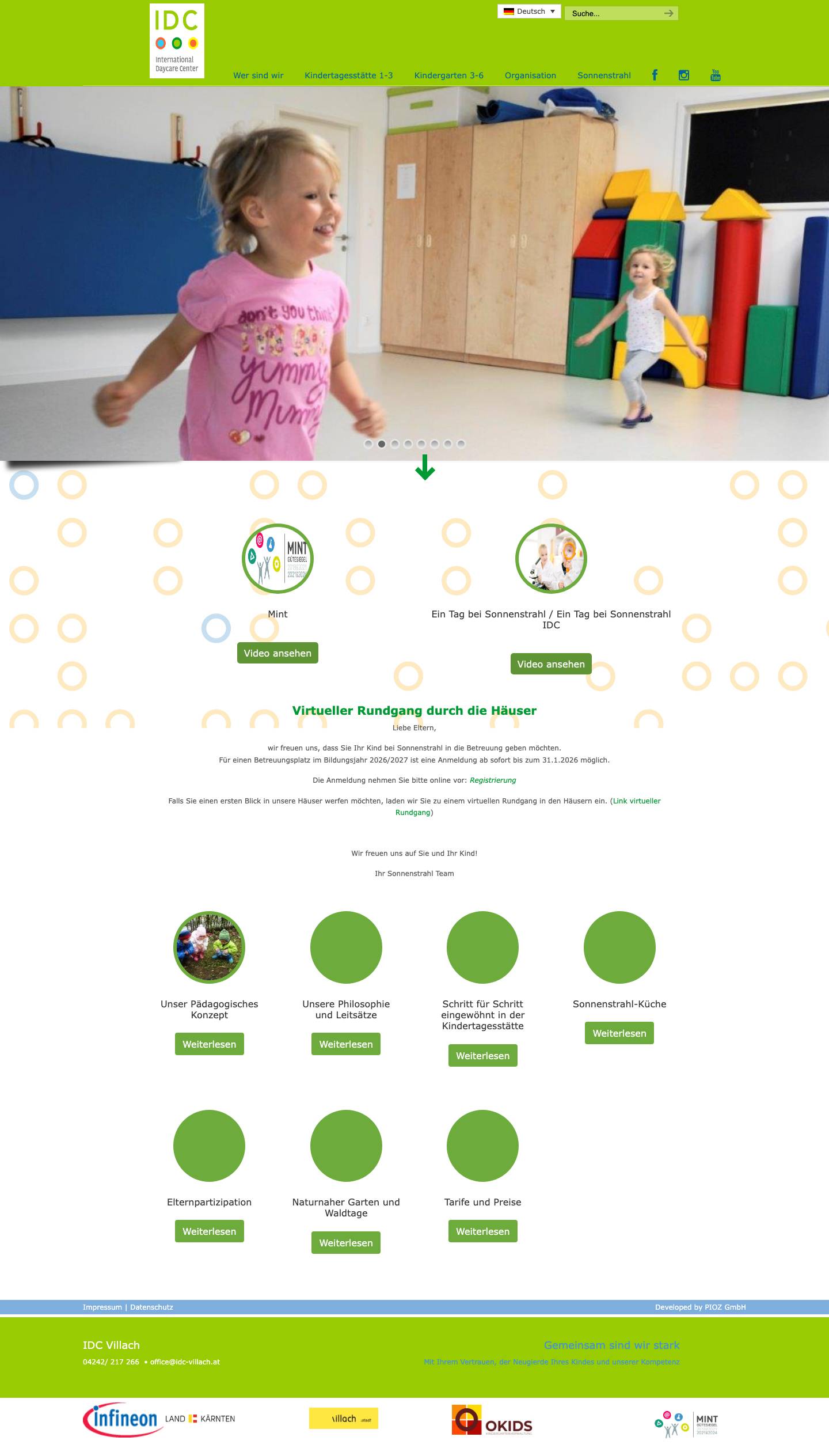 International Daycare Center Villach - Full Screenshot