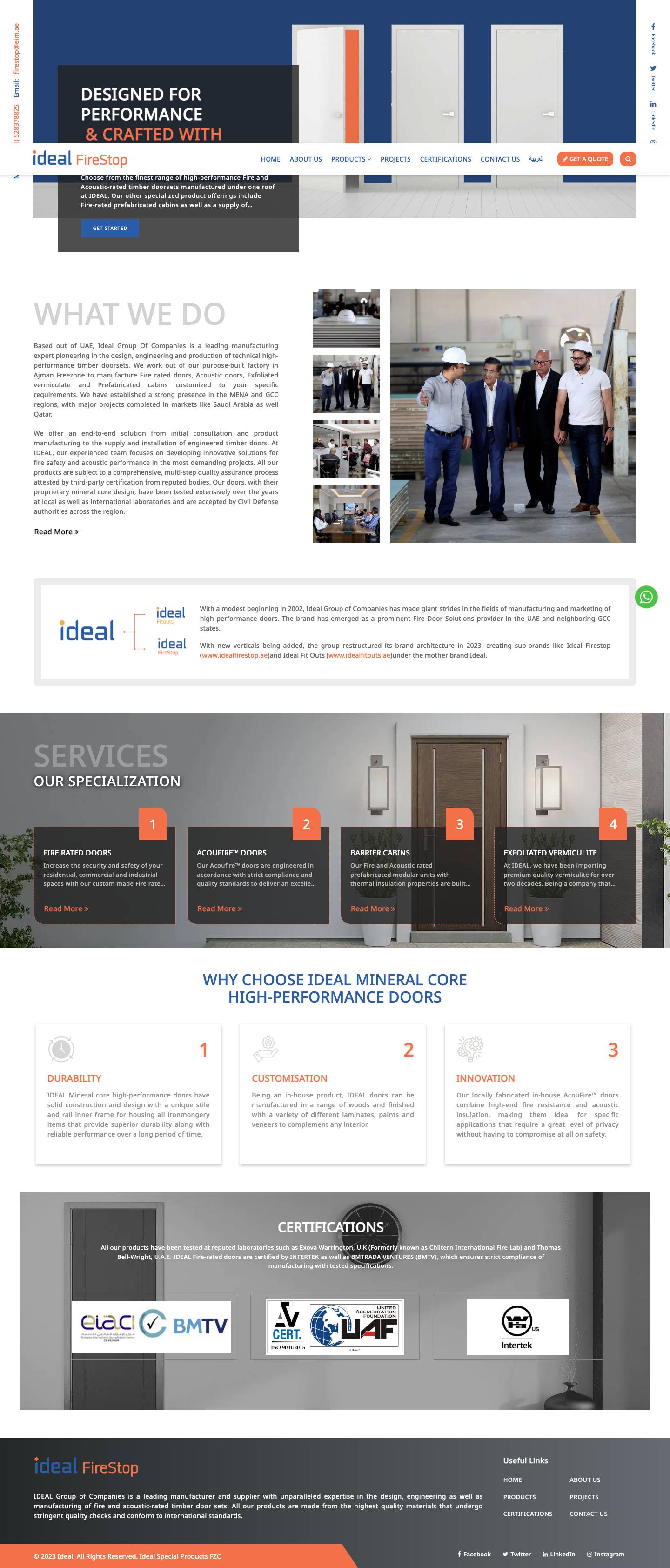 Ideal Doors – DESIGN WITH PERFECTION - Full Screenshot