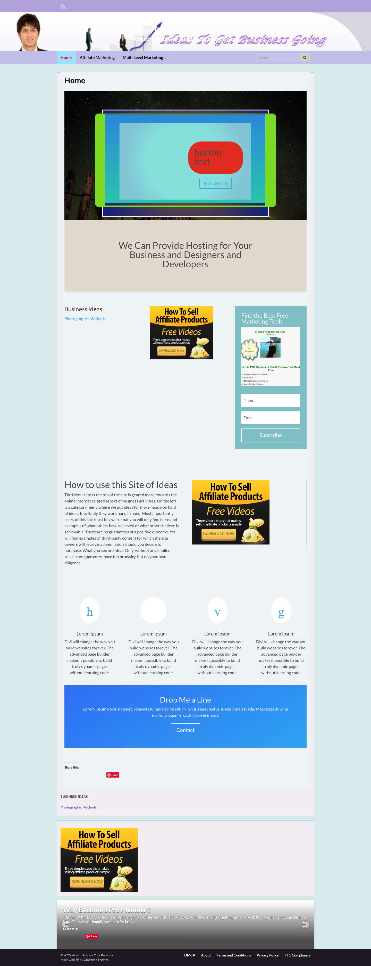 Home - Ideas To Use For Your Buisness - Full Screenshot