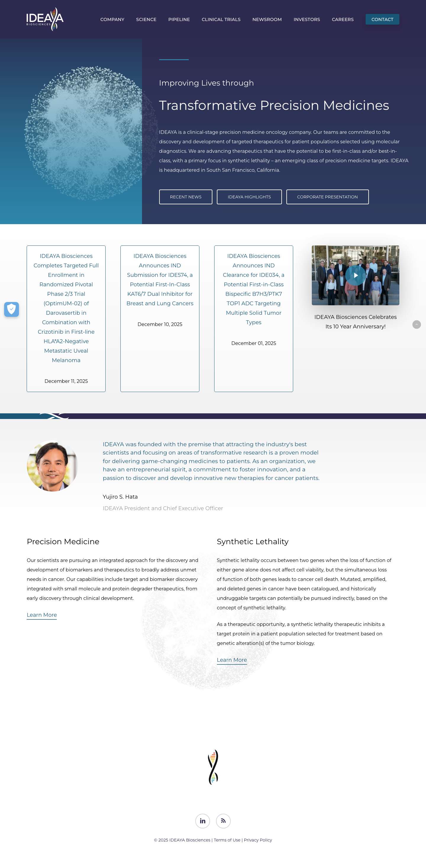 IDEAYA Biosciences - Full Screenshot