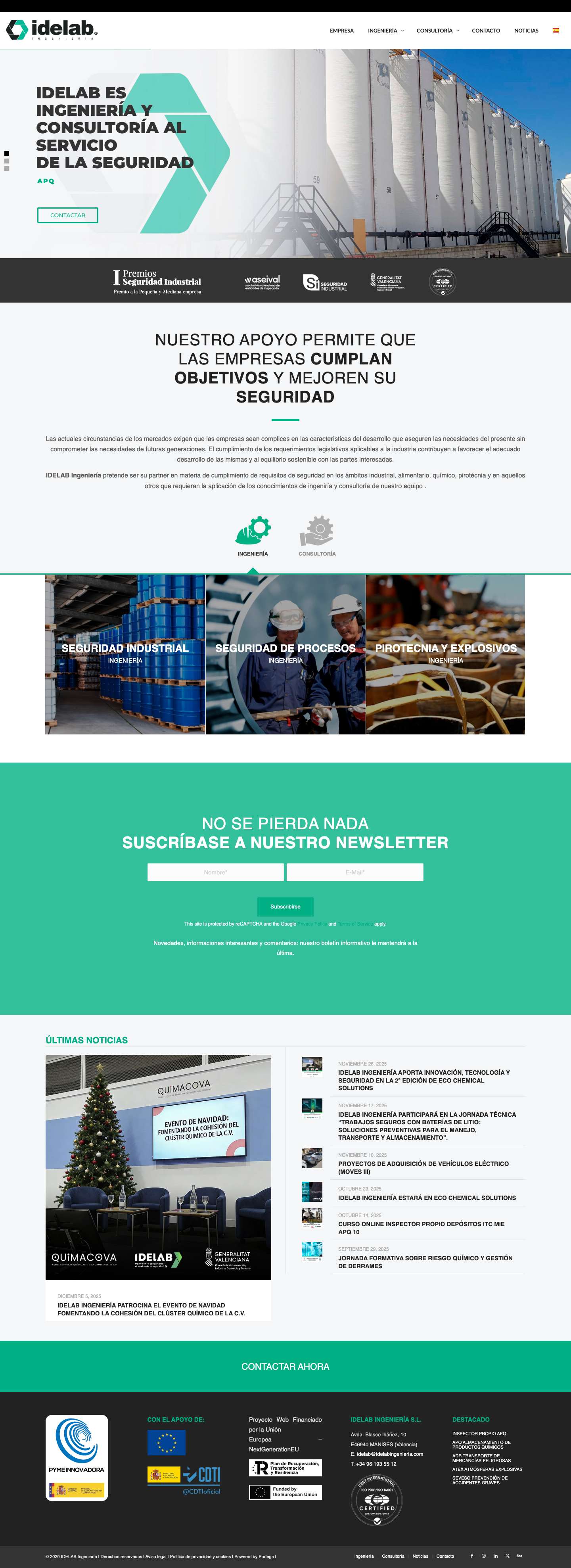 INGENIERÍA Y CONSULTORÍA - IDELAB INGENIERÍA - Full Screenshot
