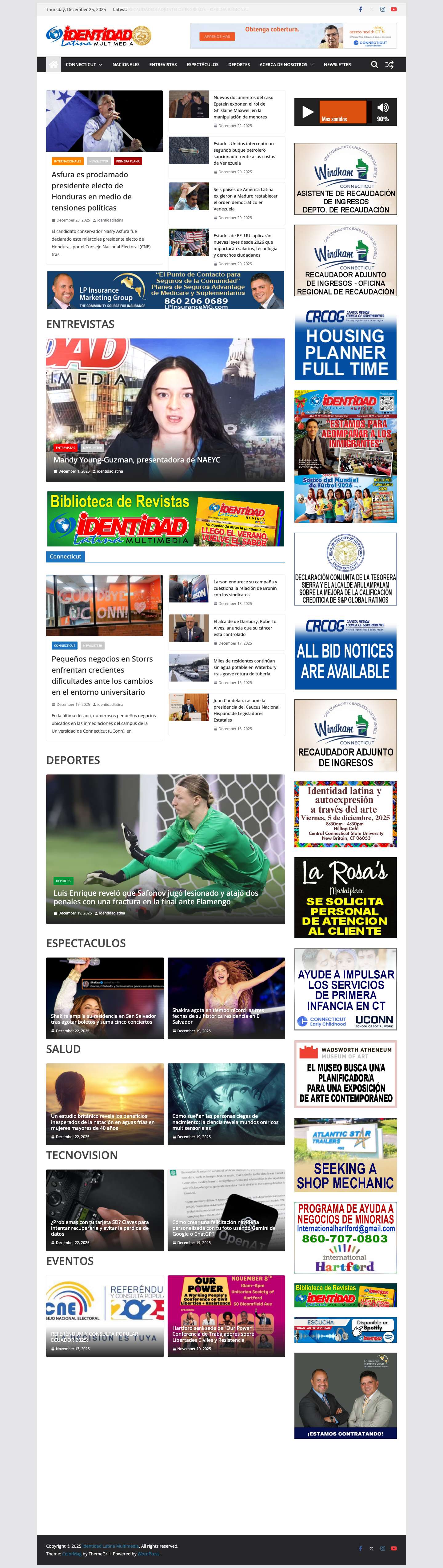 Identidad Latina Multimedia – 25 Años de Inspiración y Empoderamiento de los Latinos de CT - Full Screenshot