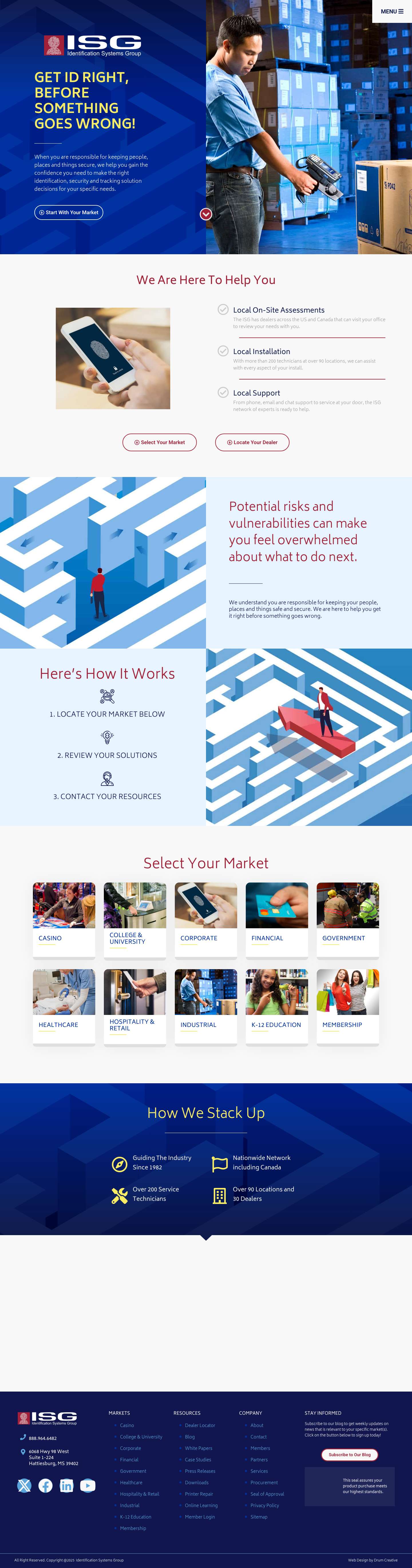 ID & Security Solutions Experts | Identification Systems Group - Full Screenshot