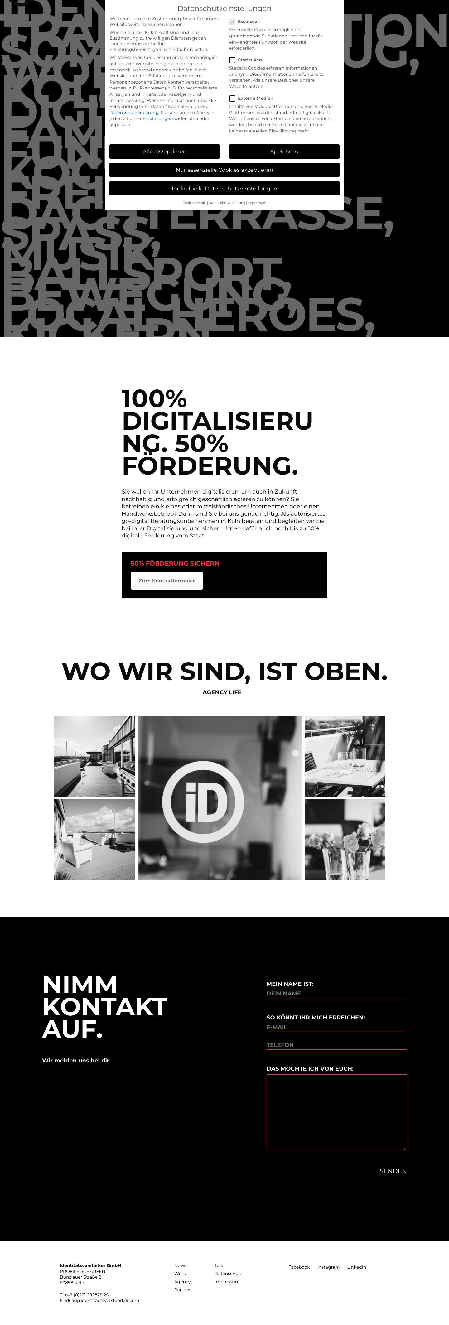 Identitätsverstärker | PROFILE SCHÄRFEN - Full Screenshot