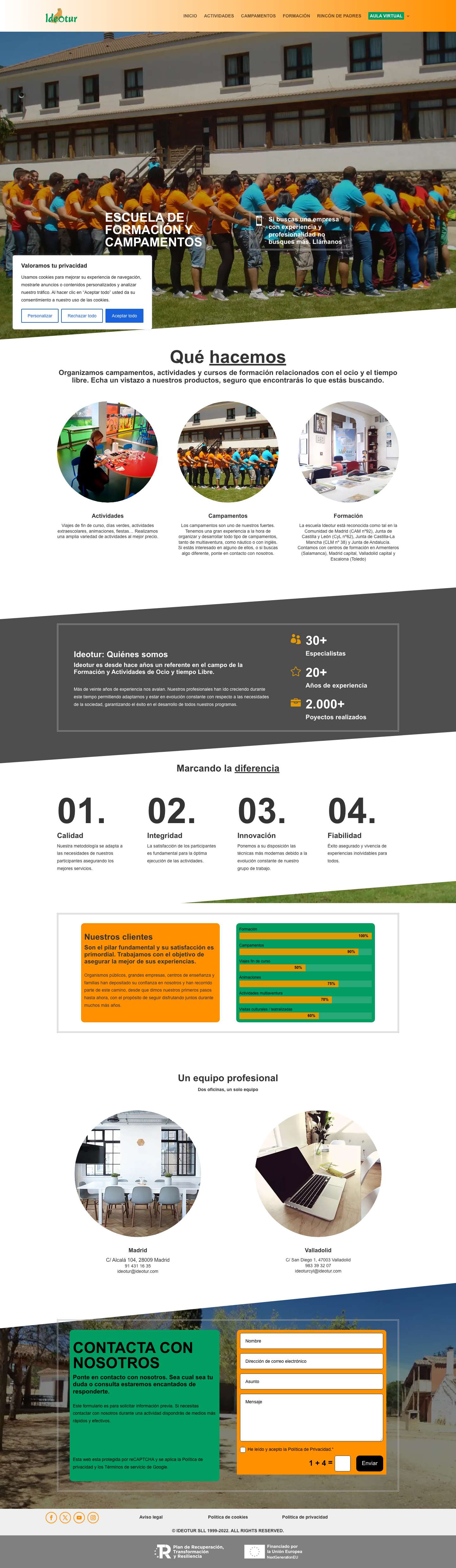 Inicio - Ideotur SLL - Full Screenshot