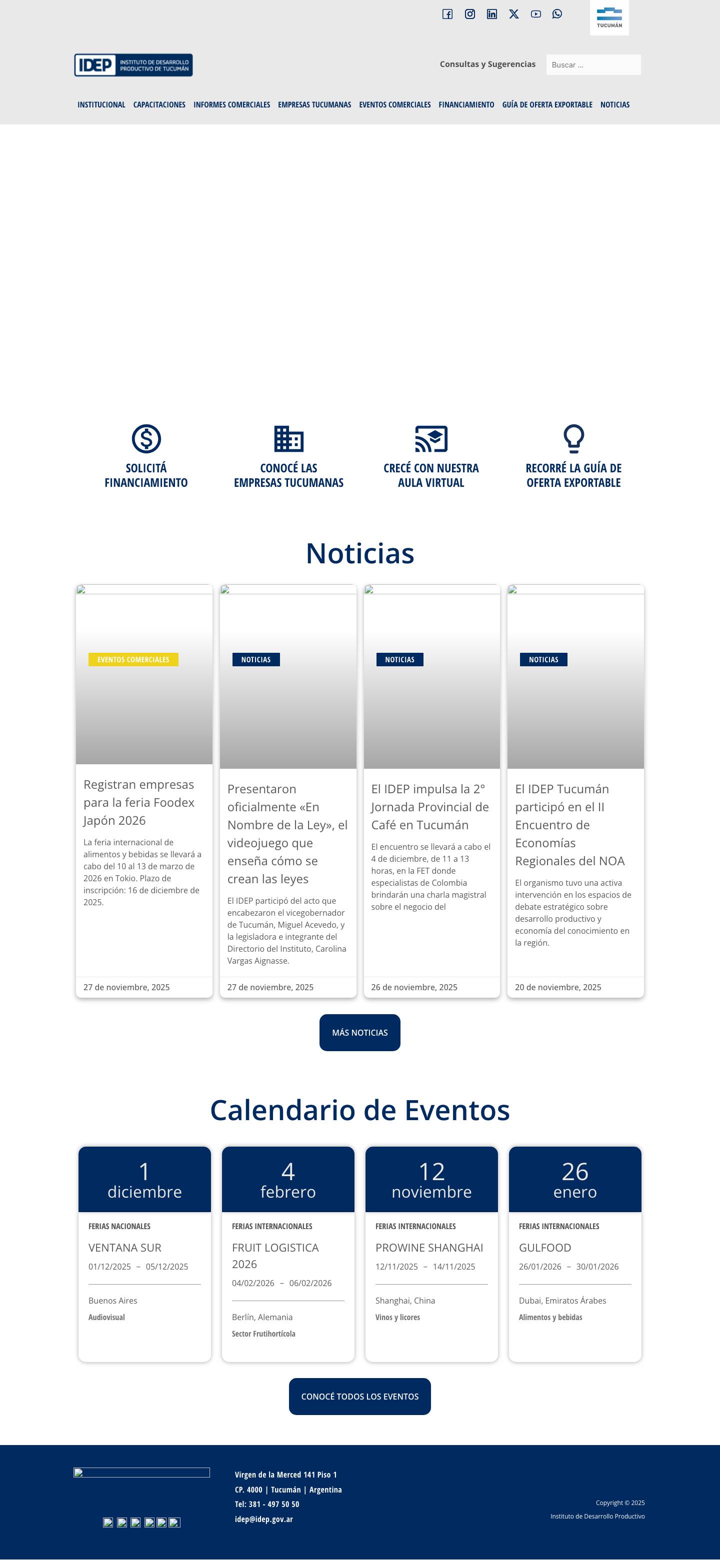 Instituto de Desarrollo Productivo » Inicio - Full Screenshot