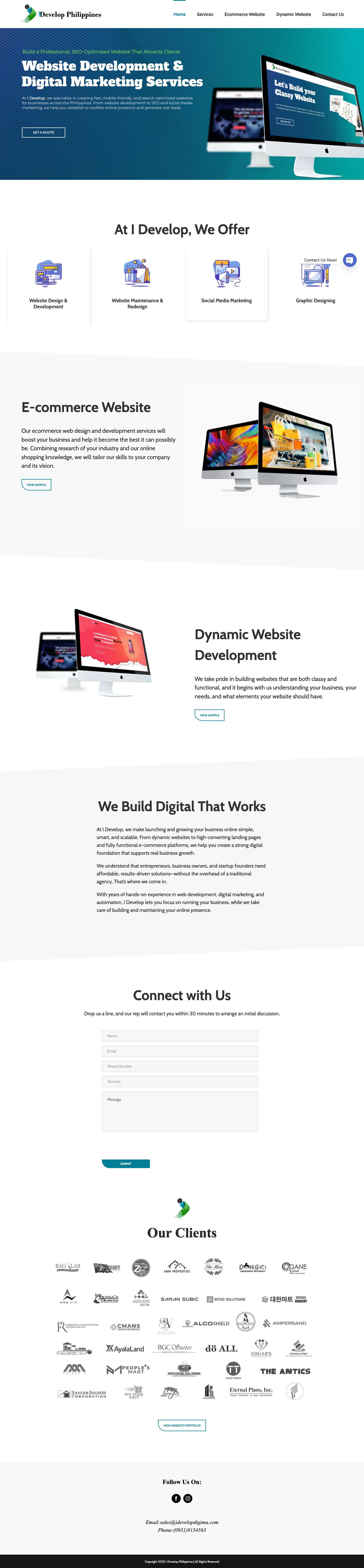 Website Development & Digital Marketing Agency Philippines | I Develop - Full Screenshot
