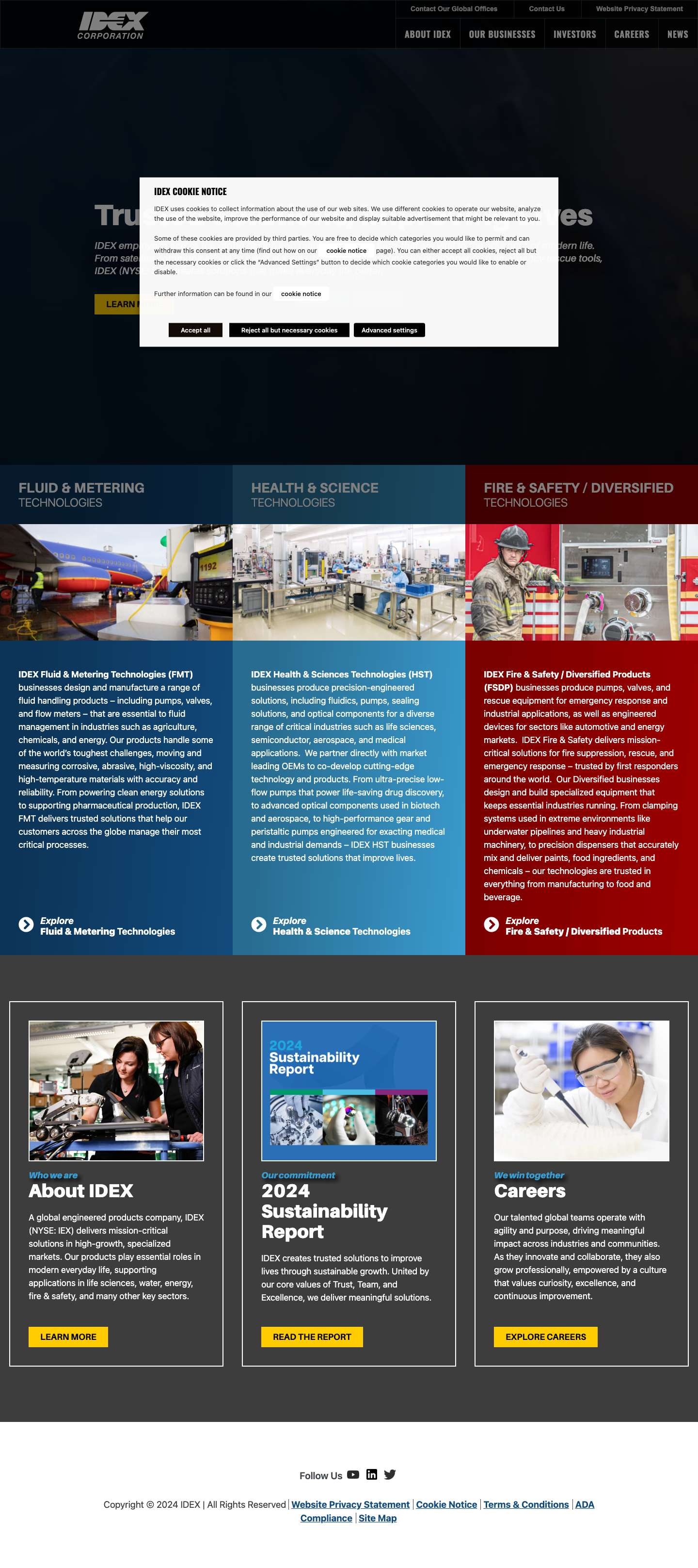 IDEX Corp - IDEX Corporation - Full Screenshot