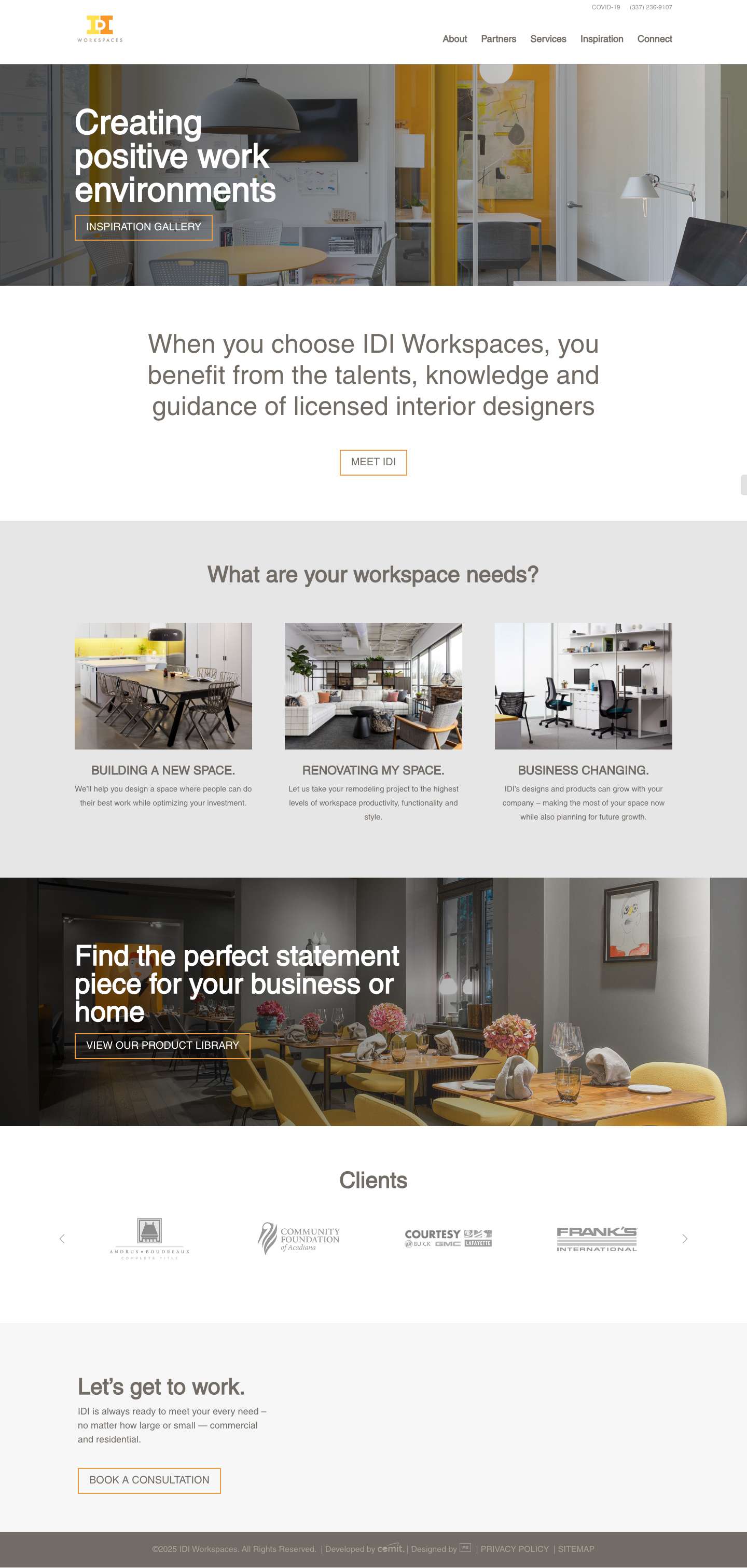 Home - IDI Workspaces - Full Screenshot