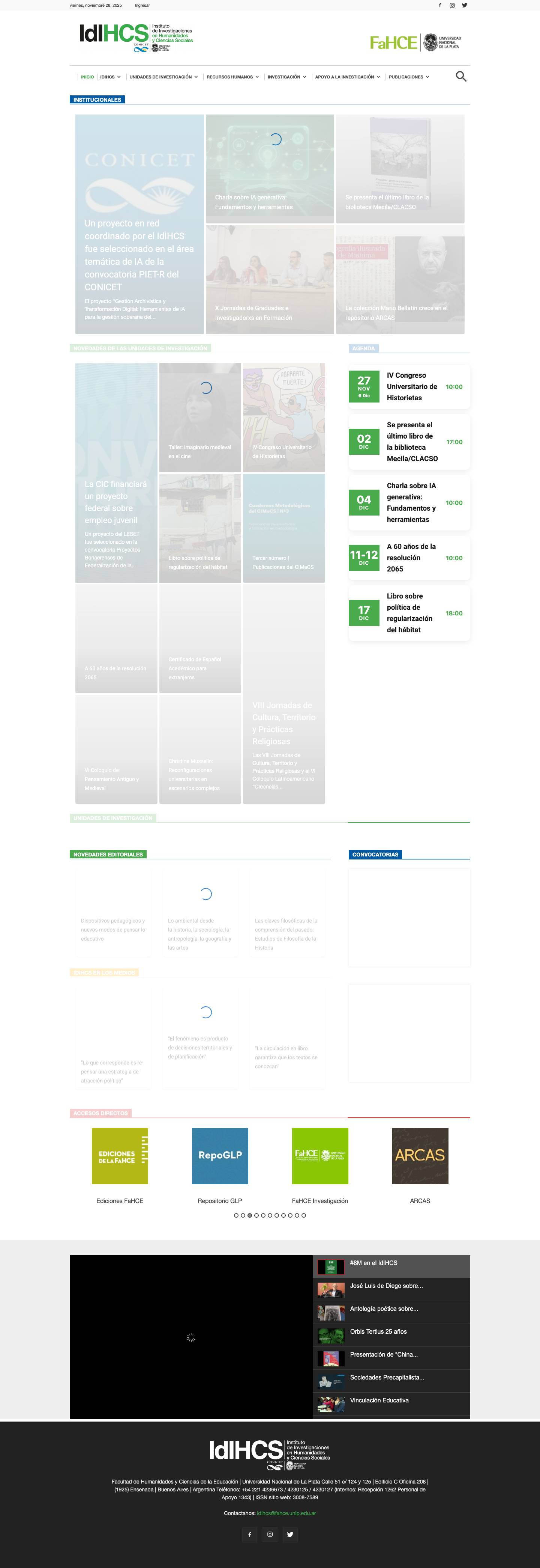 Home - IdIHCS - Full Screenshot
